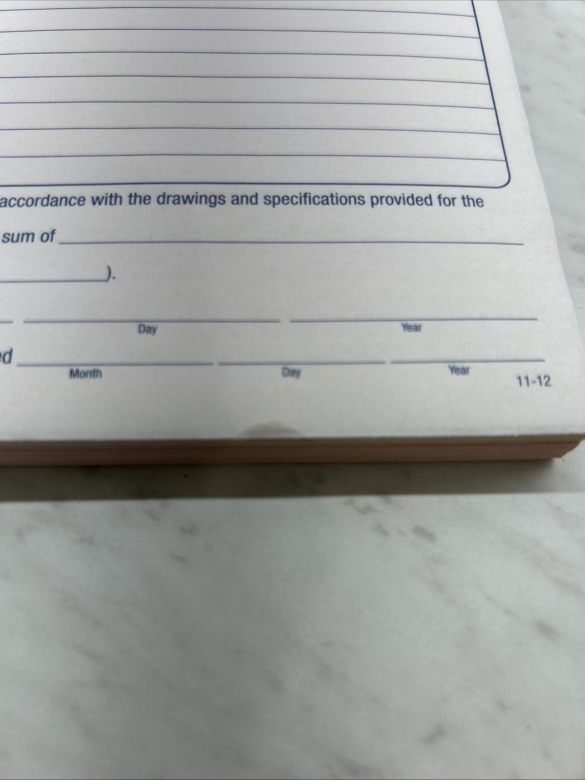 Cardinal Contractor’s Invoice Book – 50 Sheet[s] – 3 Part – Carbonless – 11″ X