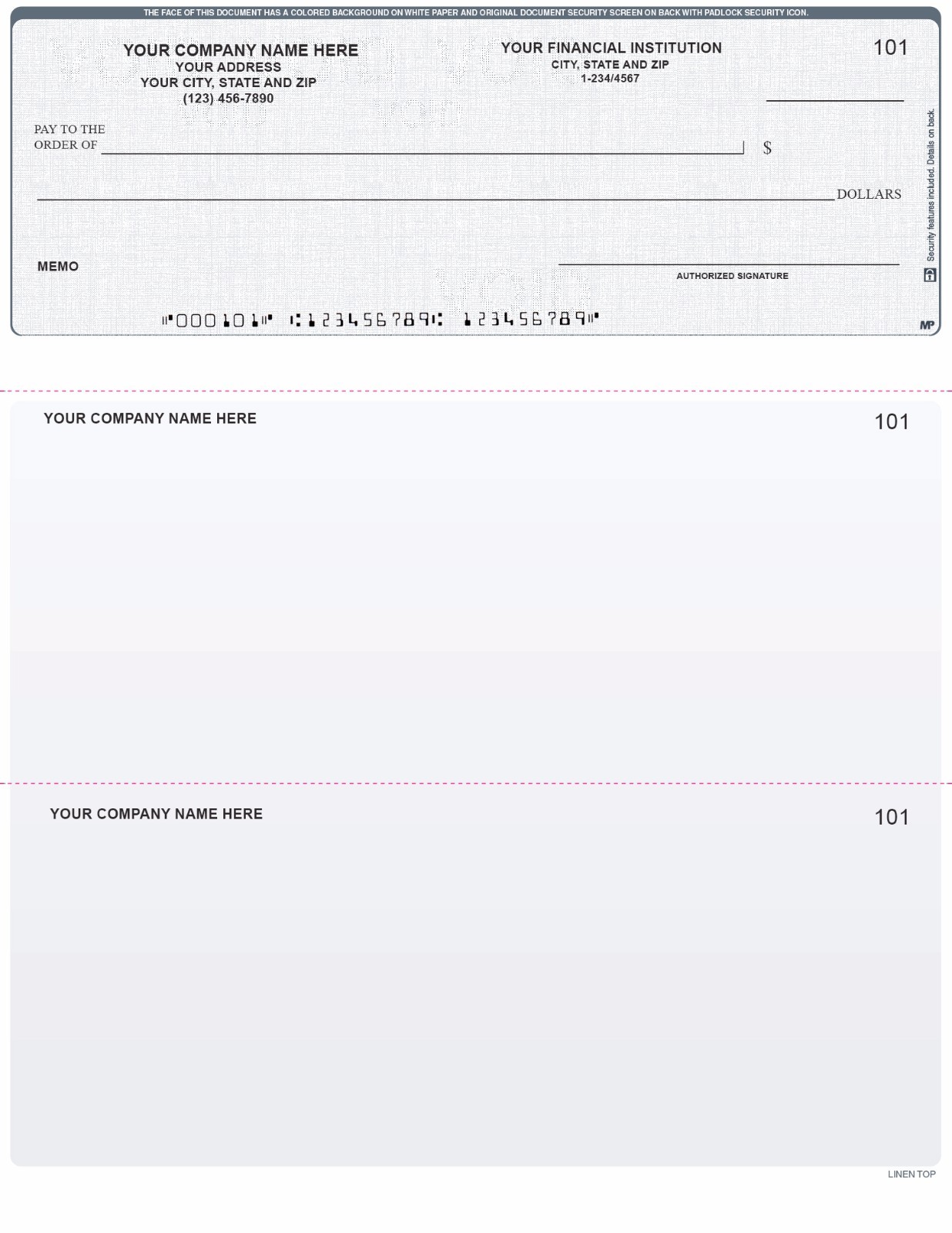Printed Computer Checks Comparable With QuickBooks w / CUSTOM Logo 100 Checks