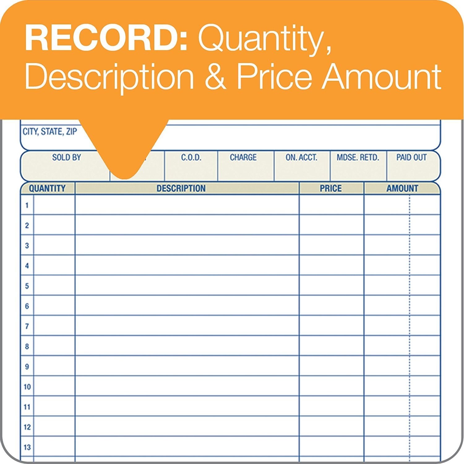 2-Part Carbonless Sales Order Book, White/Canary, 50 Sets, 5.5″ x 8.5