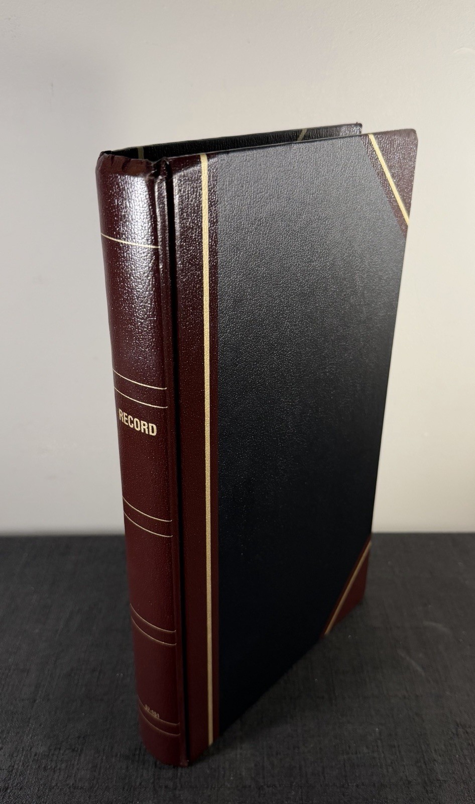 National Account Book Record Ledger 14.25×8.25 Black Texhide Rediform New