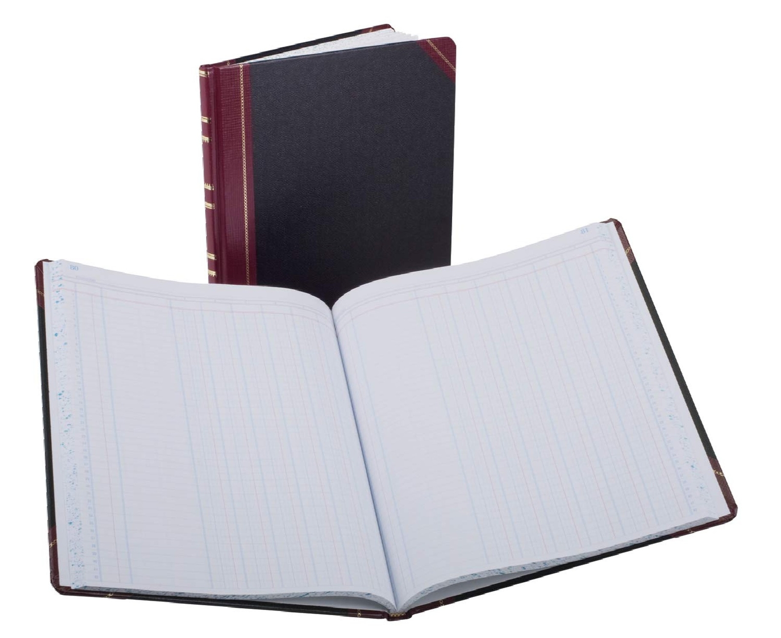 Boorum & Pease Series Columnar Book, 6 Column, 150 Page, Black/Red (1602 1/2-…