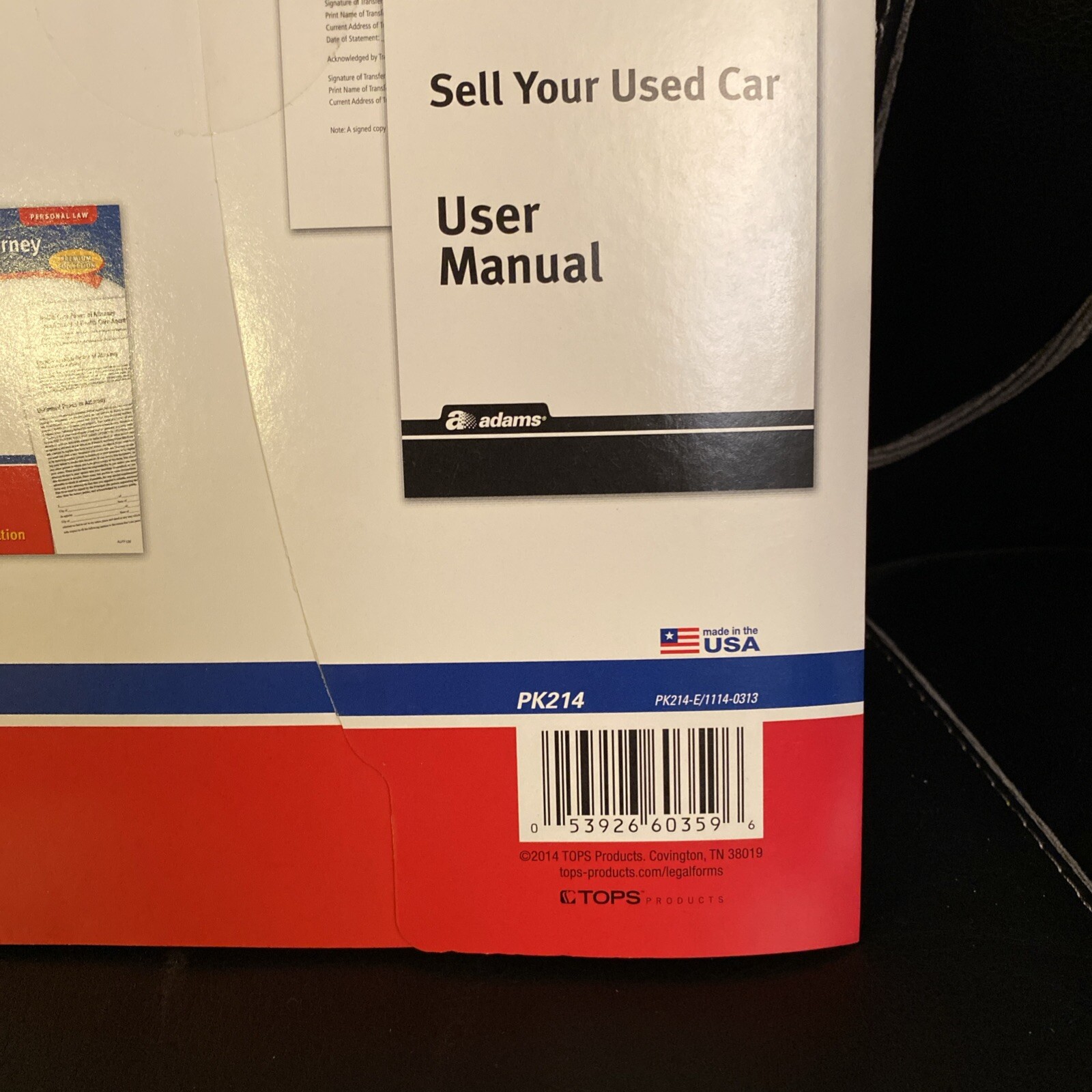 Adams Sell Your Used Car Forms Kit with Manual 