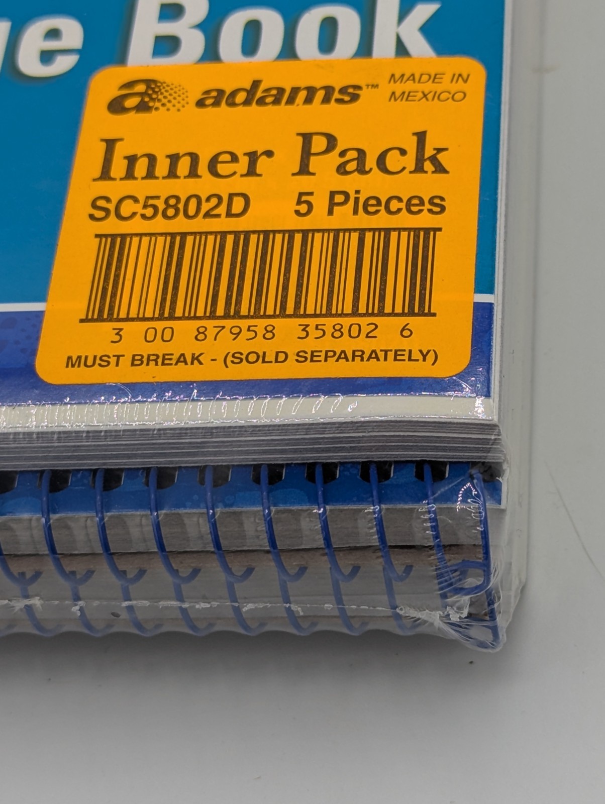 5x Adams Message Wirebound Book Carbonless 2 part 100 sets 5 1/2″x8 1/16″ 5802