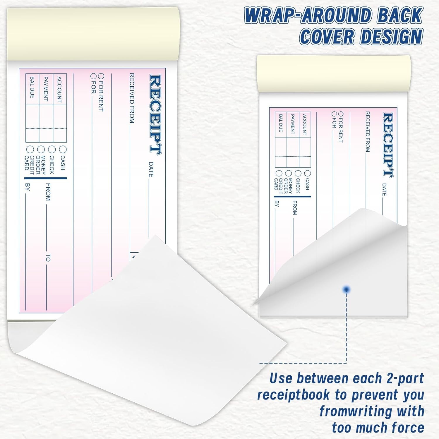 20 Packs Money and Rent Receipt Book, 3-11/32″ x 5-5/8″ Rent Receipt Books,
