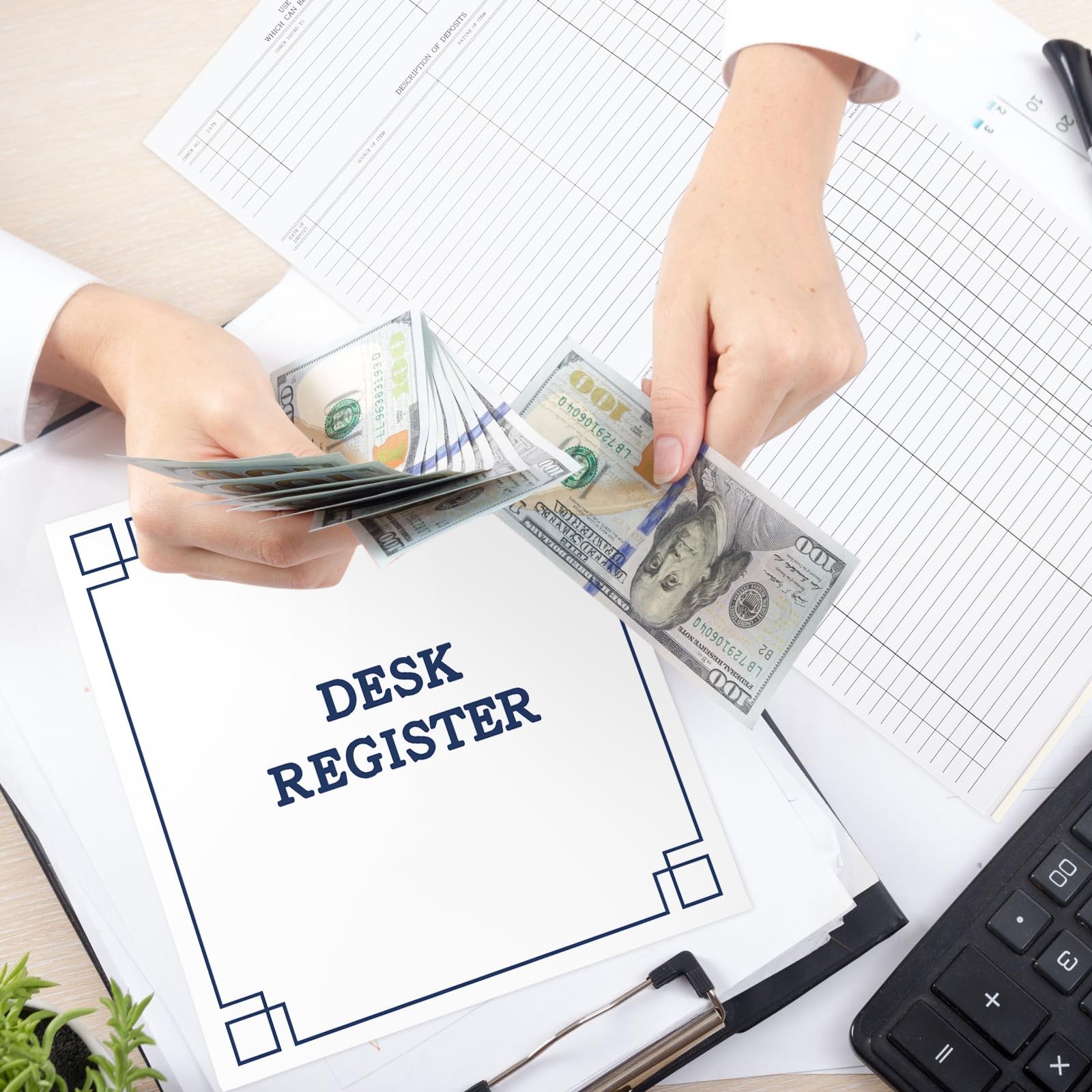 10 Pcs Check Desk Registers Checkbook Register for Business Checkbooks Transa…