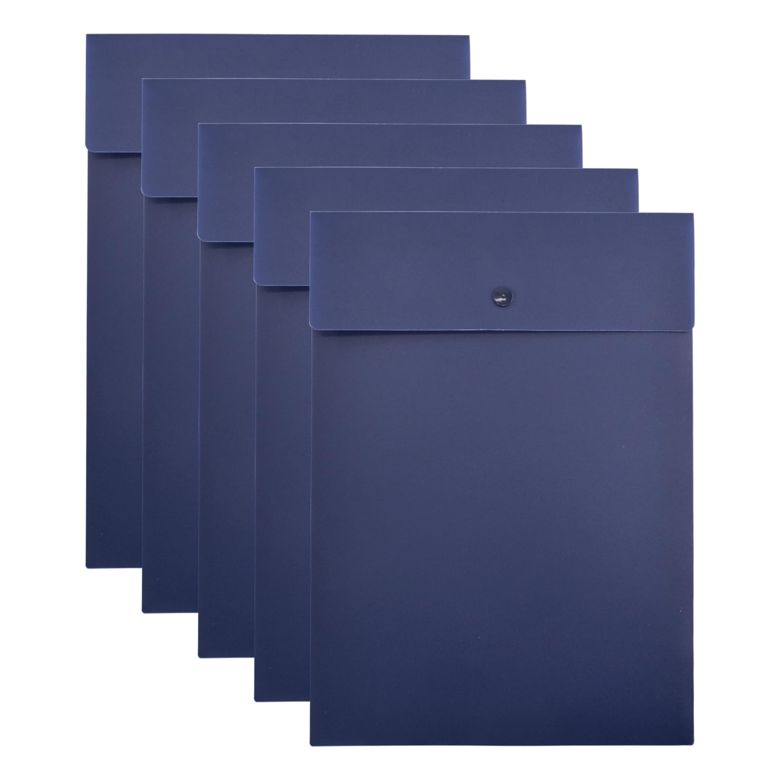 VANRA Vertical File Folders Poly Filing Envelope Plastic Project Navy Blue
