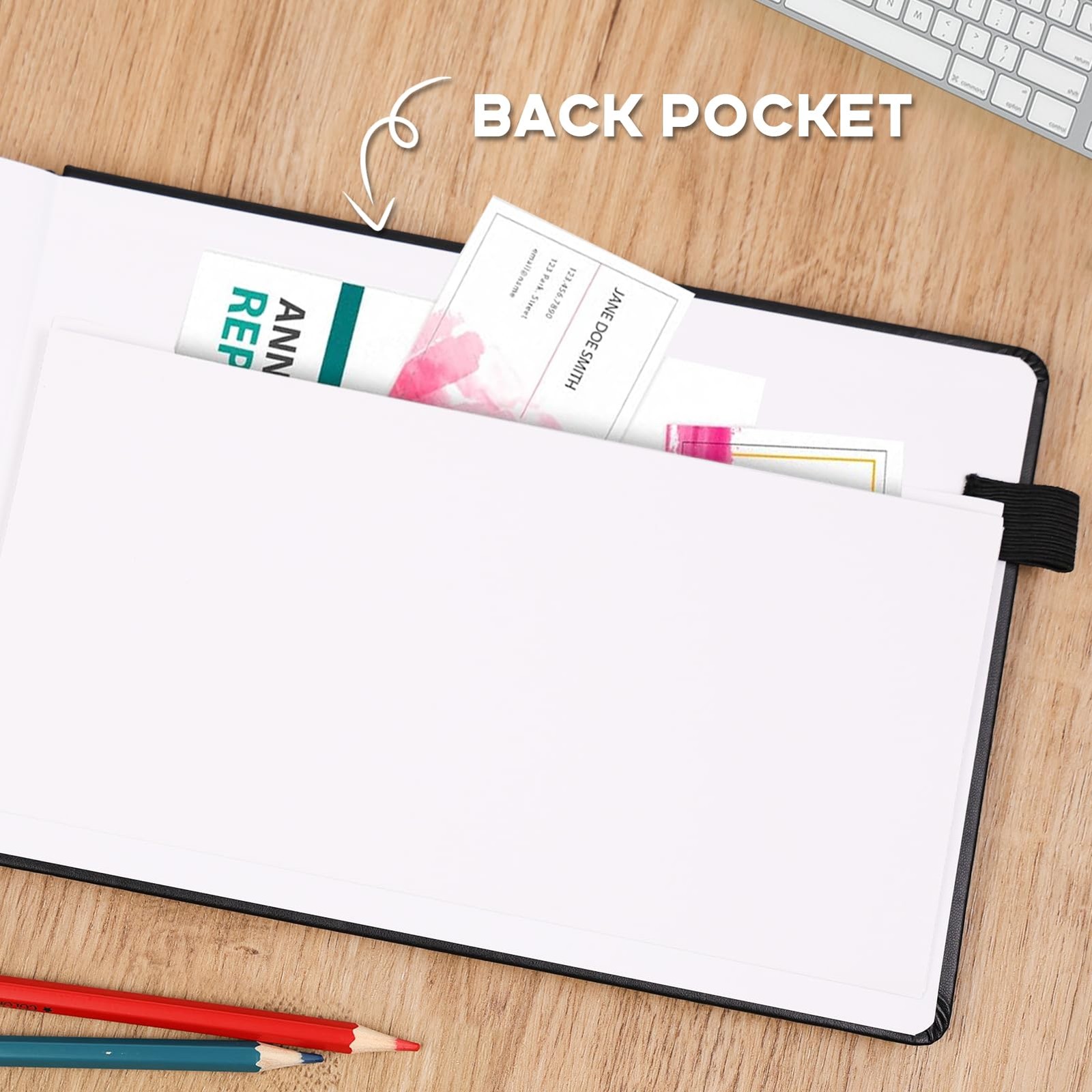 Notary Journal Log Book – 10″X7″ Executive Hardcover Black