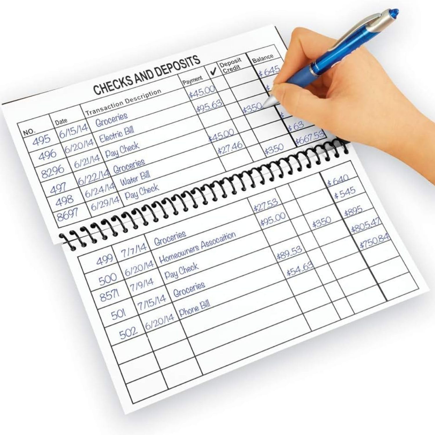 Jumbo Print Check Register Book – Large Print, Easy-to-Read, Spiral Bound, 56…
