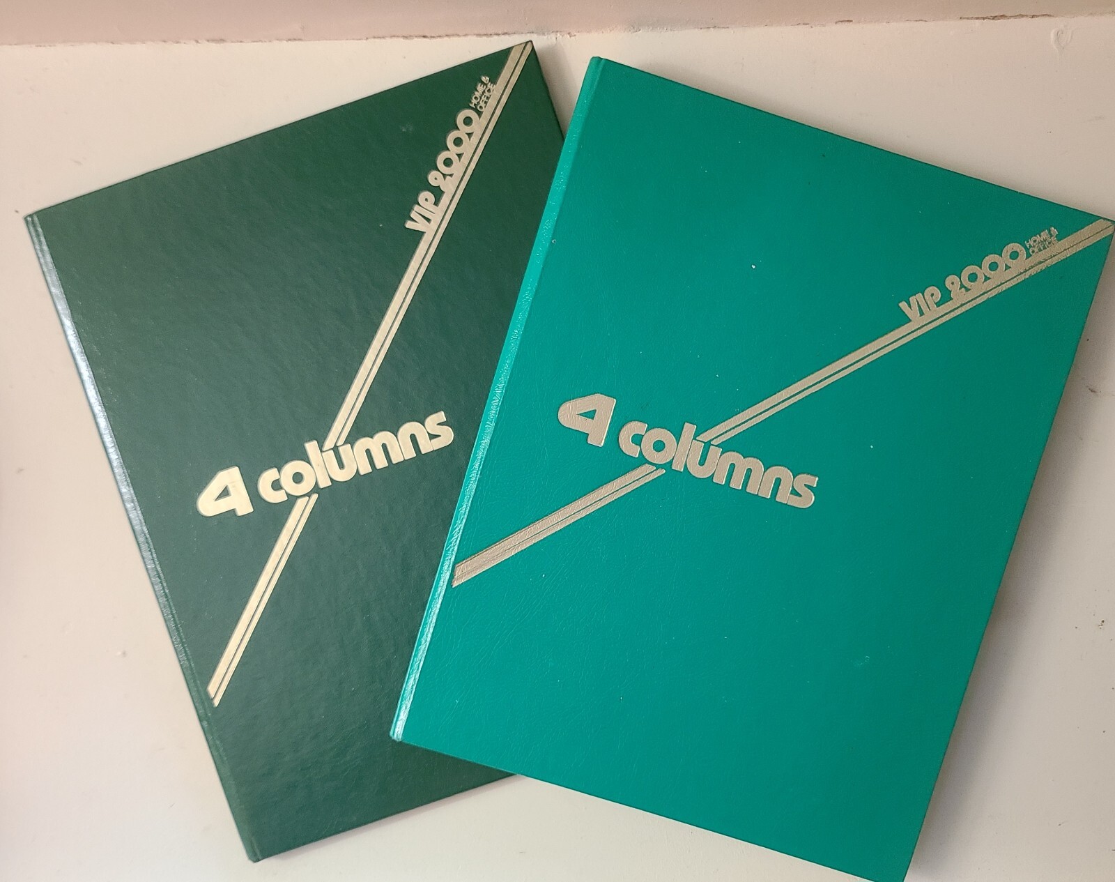 Lot of 2 ~ VIP 2000 4-COLUMN LEDGER, Hardbacks (9.5″ x 7.5″) by Norcom