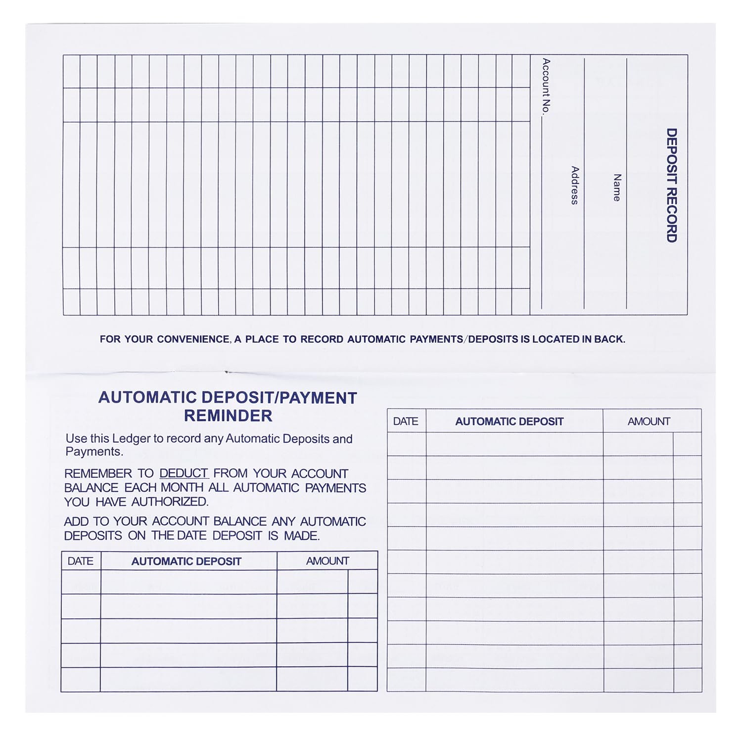 Larger Lines 20 Pack Checkbook Register, Check Registers for Personal 20PCS