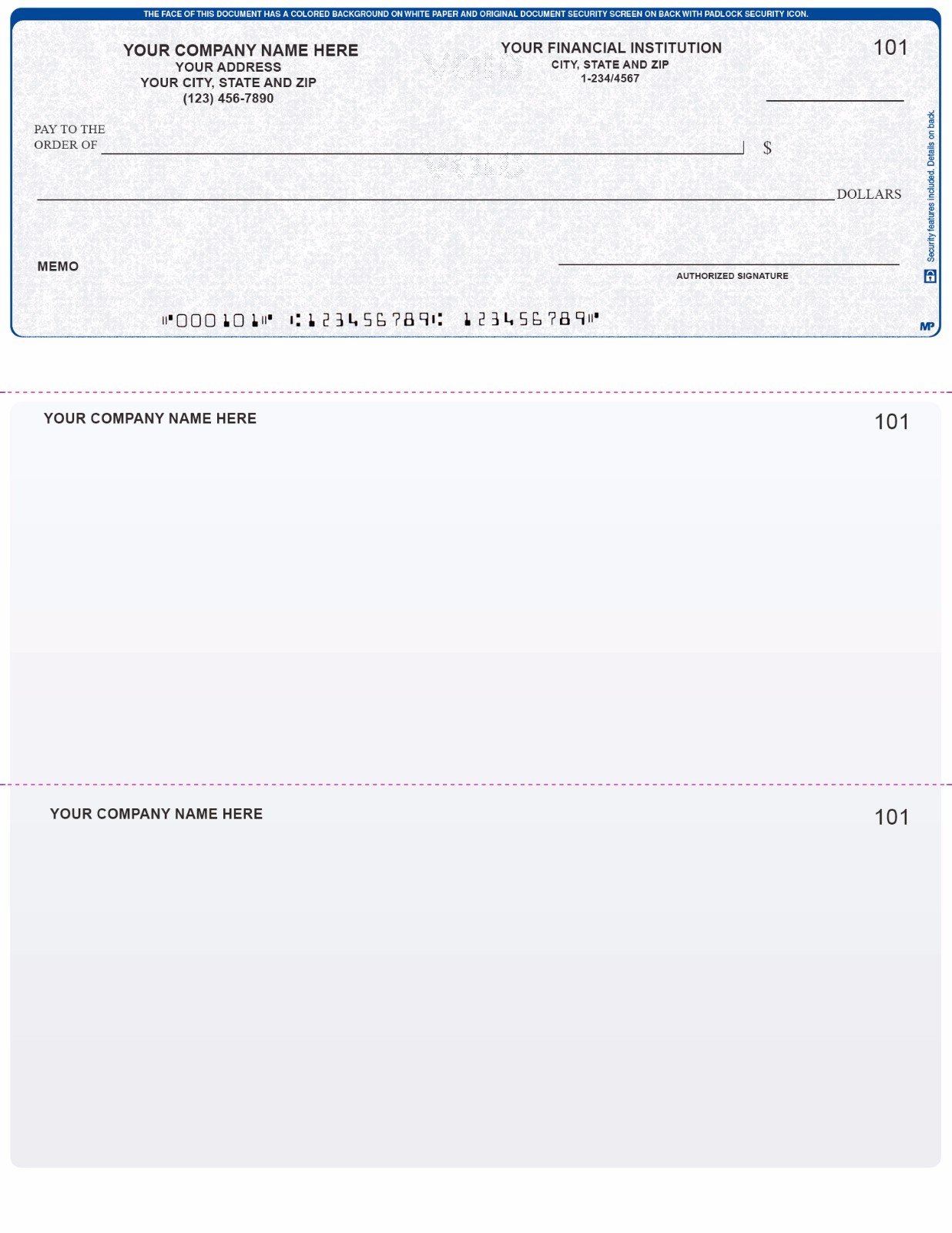 Printed Computer Checks Comparable With QuickBooks w / CUSTOM Logo 100 Checks