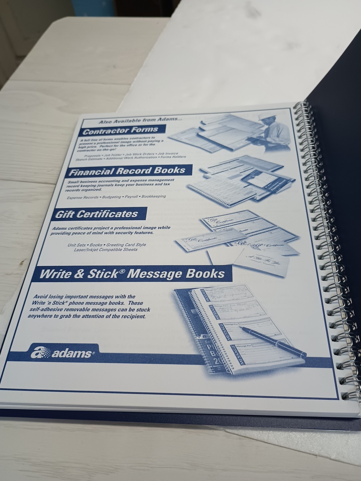 (1) PO Adams Weekly Bookkeeping Record Book, Spiral Bound,8.5 X 11 Inches, AFR70