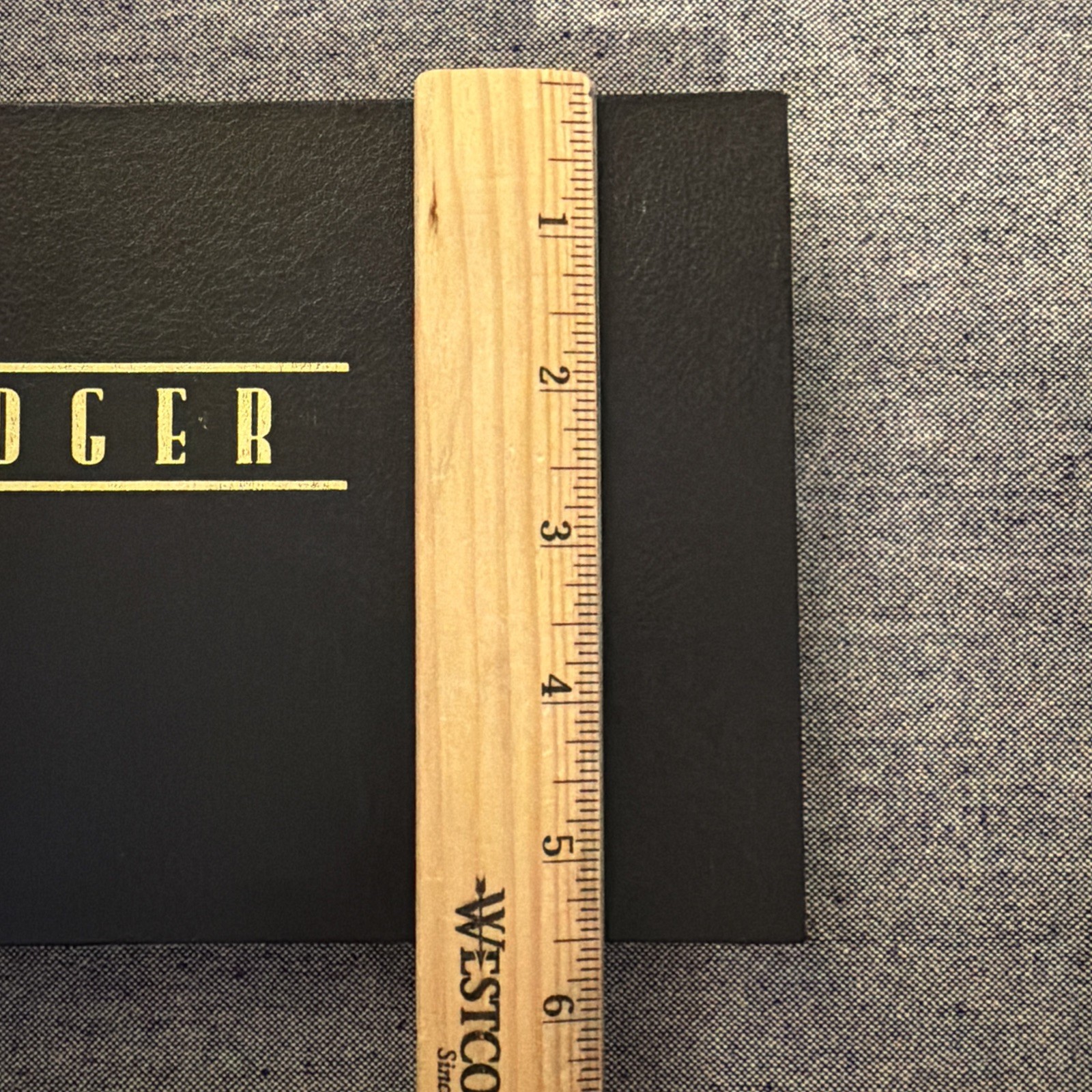 Vintage Black Ledger Binder with Blank Ledger Pages and A-Z Tabs