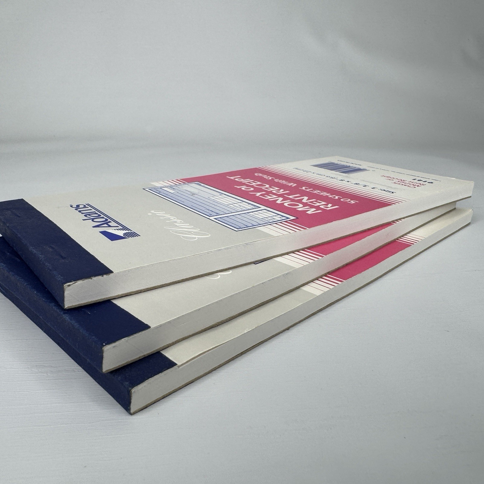 Vtg 90s Adams 9141 Classic Money Or Rent Receipt Book W/Stubs NEW 50 Sheets 3 pk
