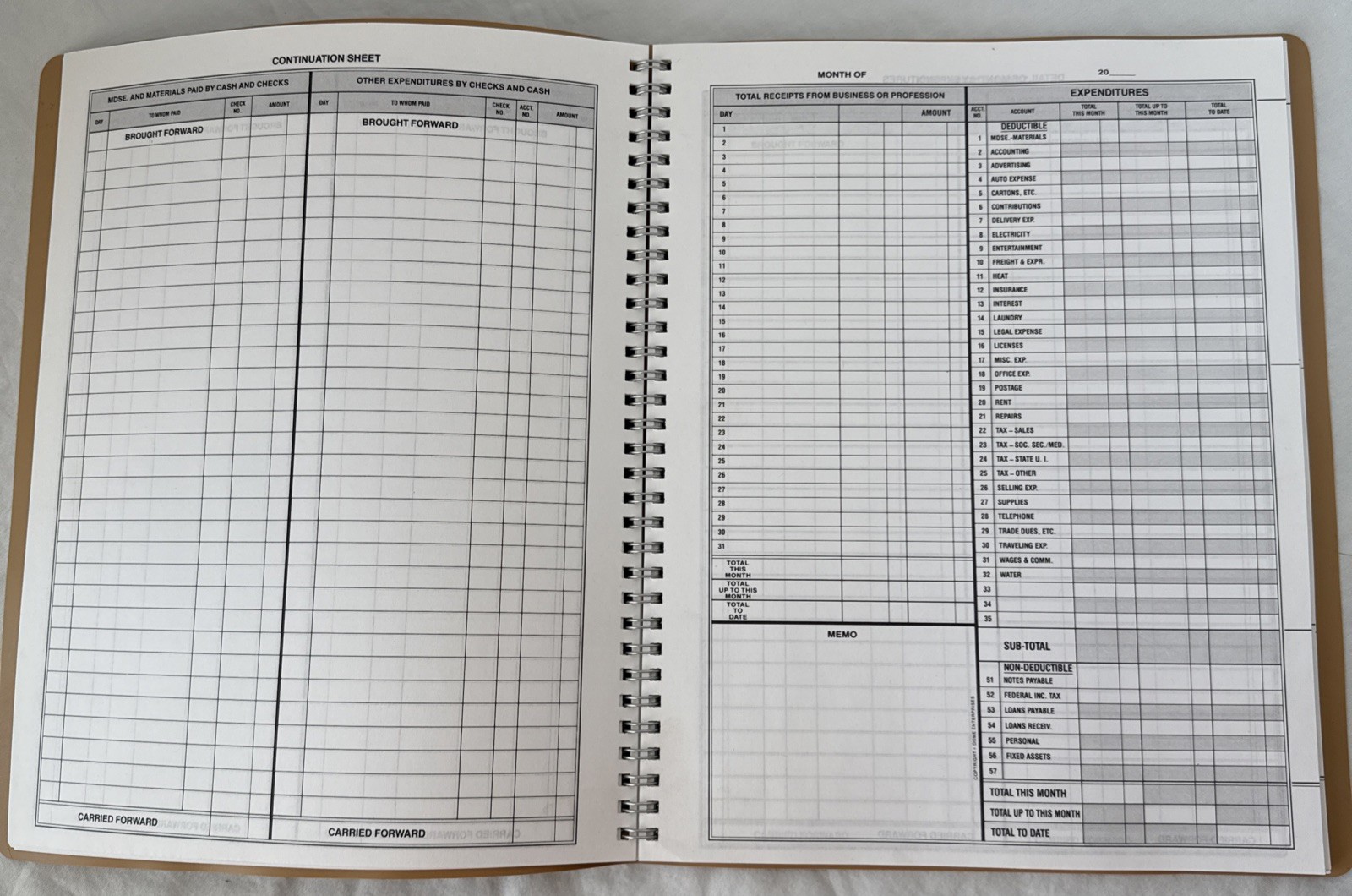 Lot Of 2 Dome Simplified Monthly Bookkeeping Record Notebooks 2013 & 2019