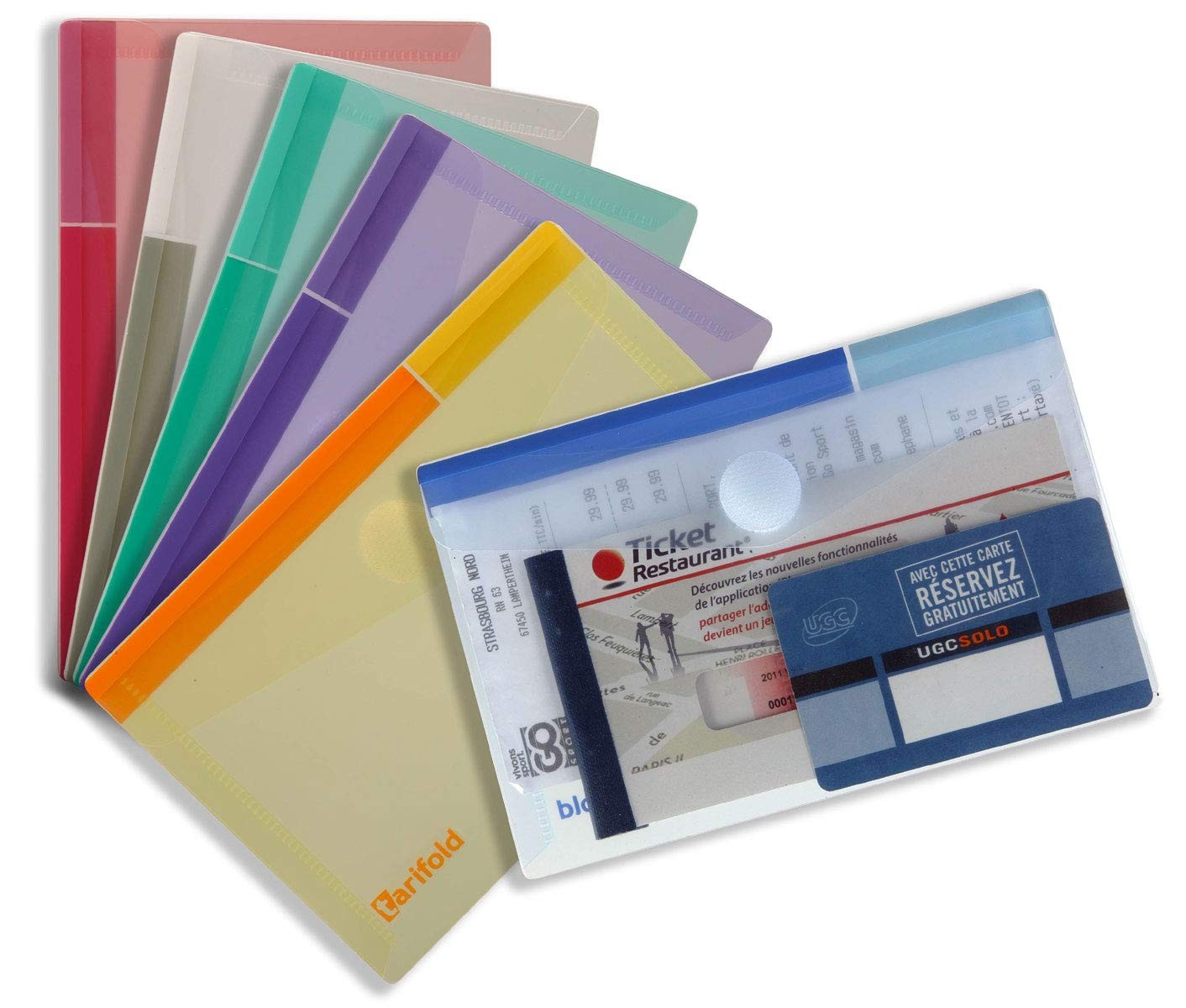 DJOIS by Tarifold A6 Document Holder with 6-1/4″ x 4-1/2″, Multicolor