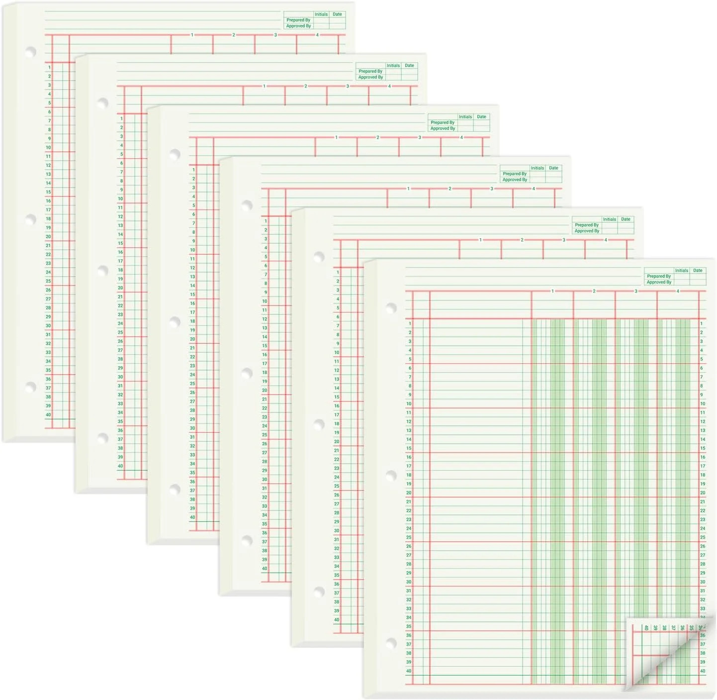300 Sheets Columnar Analysis Pads 4 Column Accounting Paper, 8.5X11 Inch Ledger