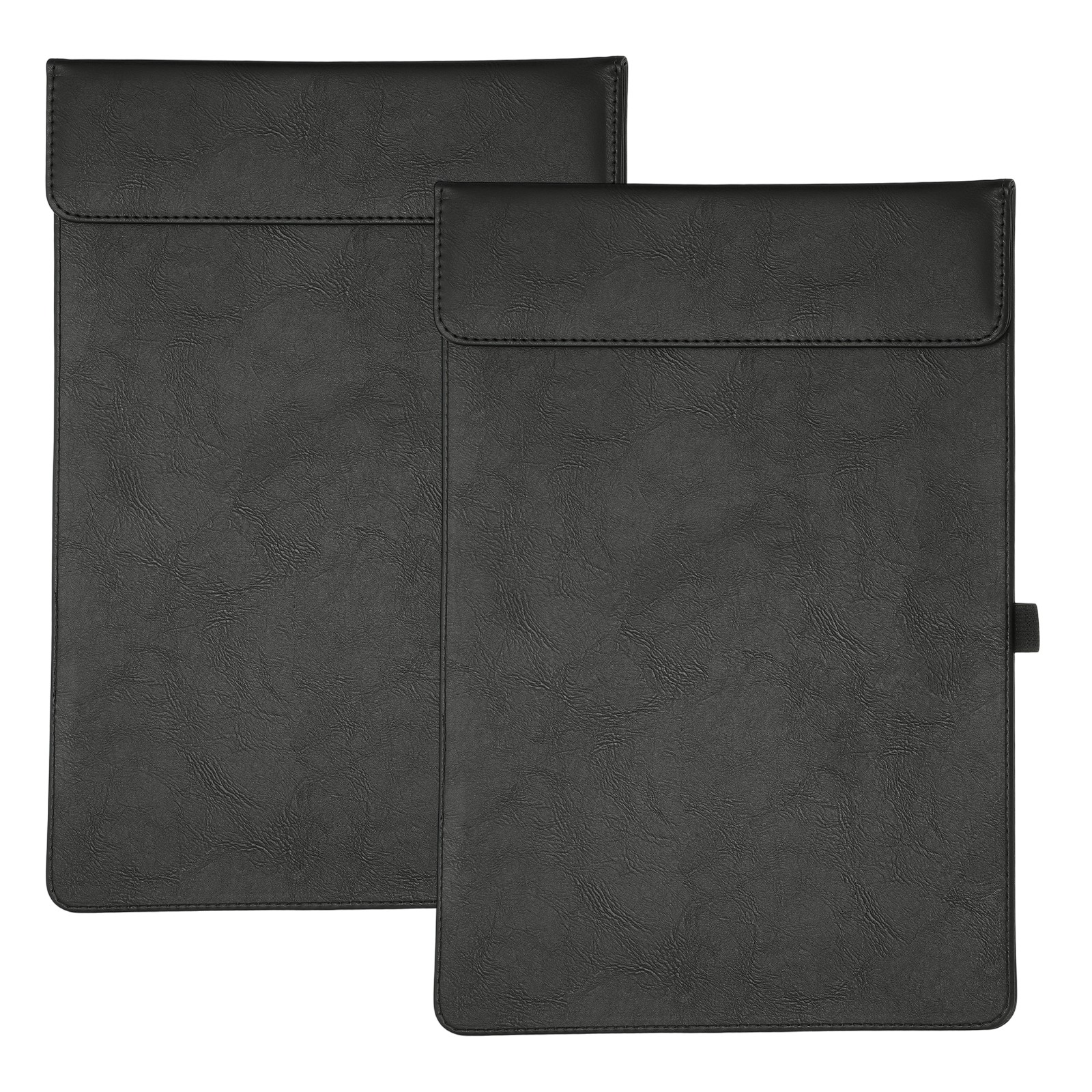 2 Pack Magnetic Leather Clipboard, 14″x9″ Clipboard with Pen Holder (Black)