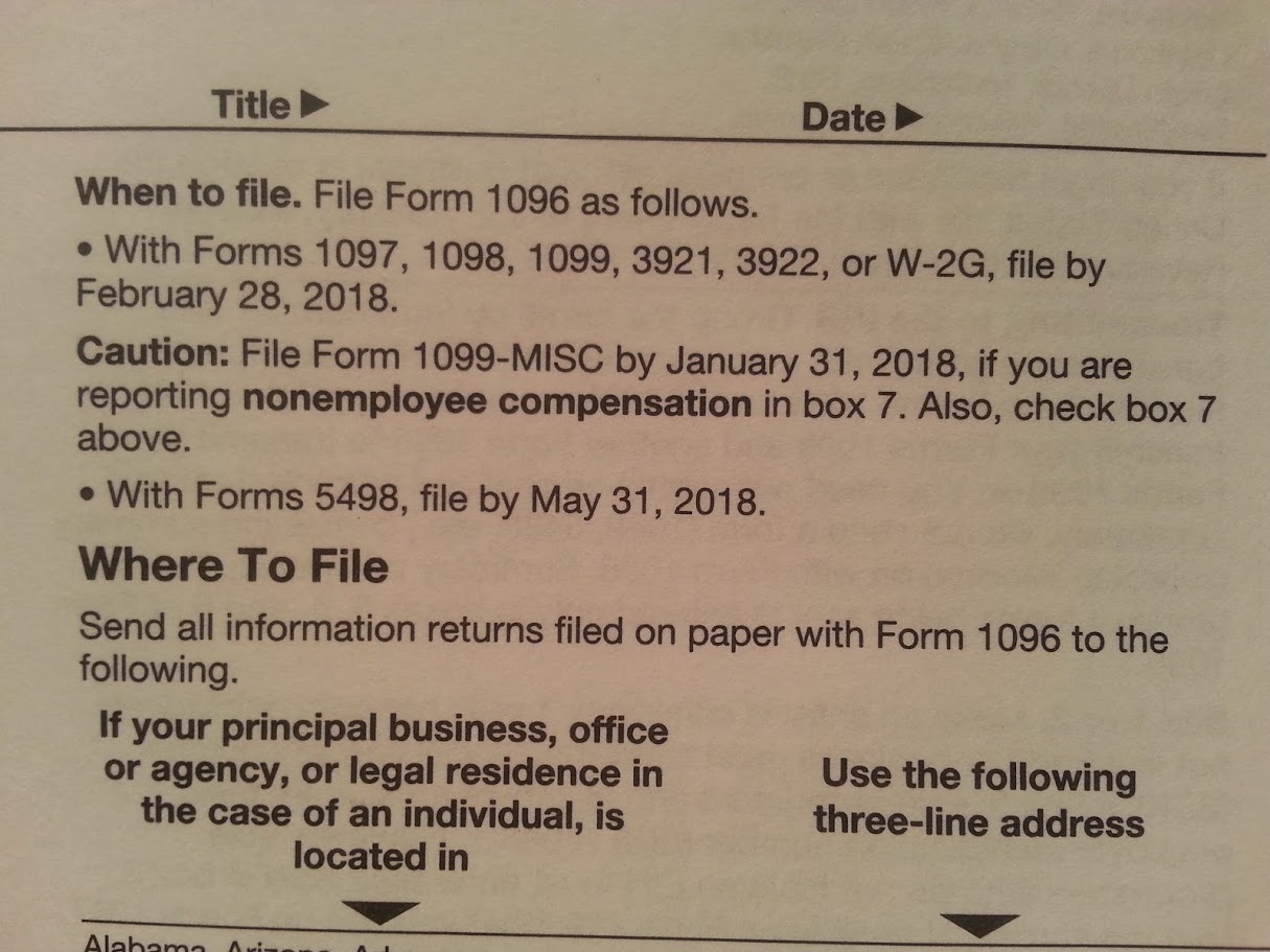 2017: 5 SHEETS 1098 IRS Mortgage Interest Statement & 2=1096 Transmittal Forms
