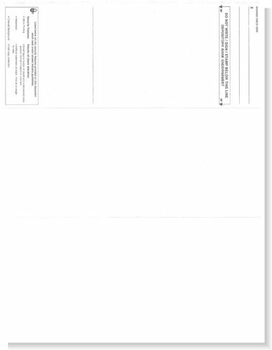 1000 Blank Check Stock – Computer Business Check on Top – Blue/Green Prismatic