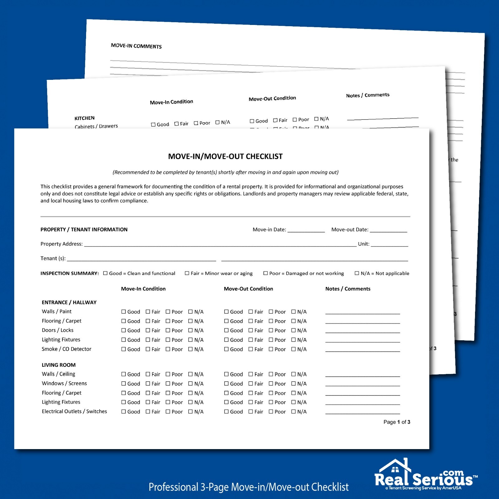 Pennsylvania Residential Lease Agreement + Landlord Rental Forms Kit