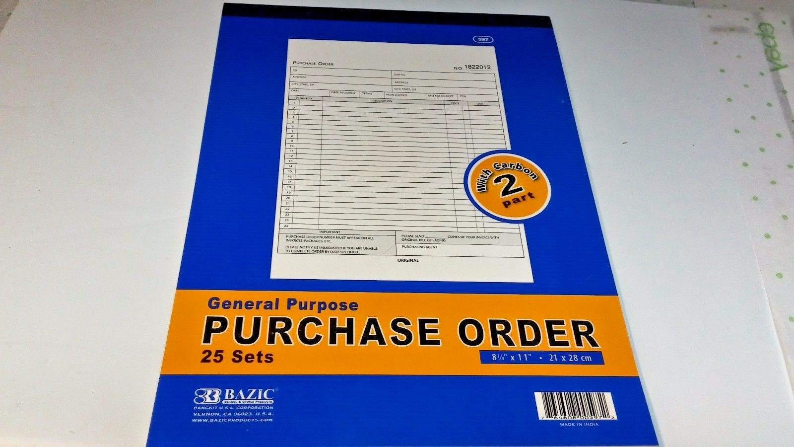 2pk Sales Order Book / Receipt Book 25 Duplicate Forms 81/2 inchx 11 free shppn