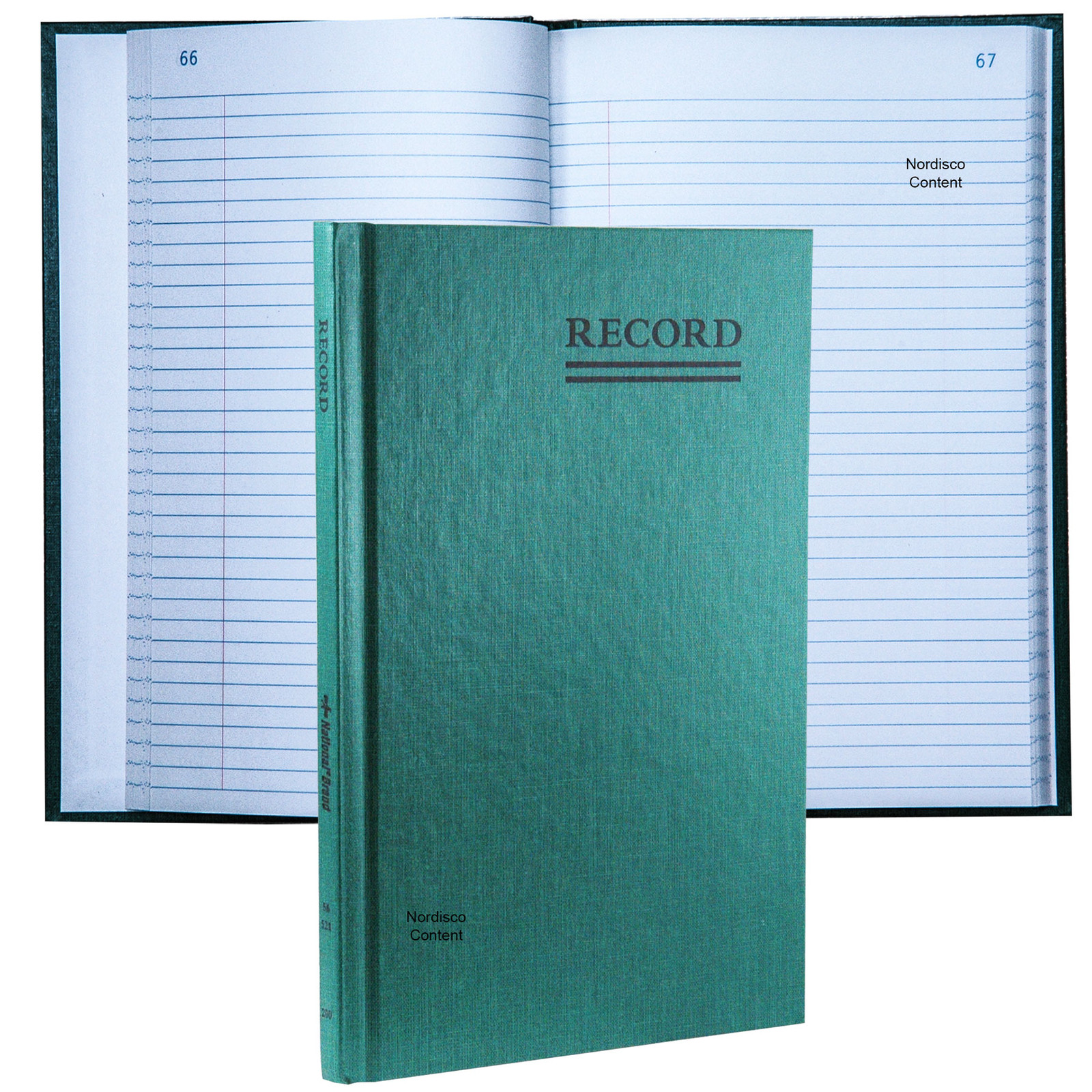 National Brand 56-521 Account Book, Record Ruling, 9-5/8 x 6-1/4″, 200 Pages