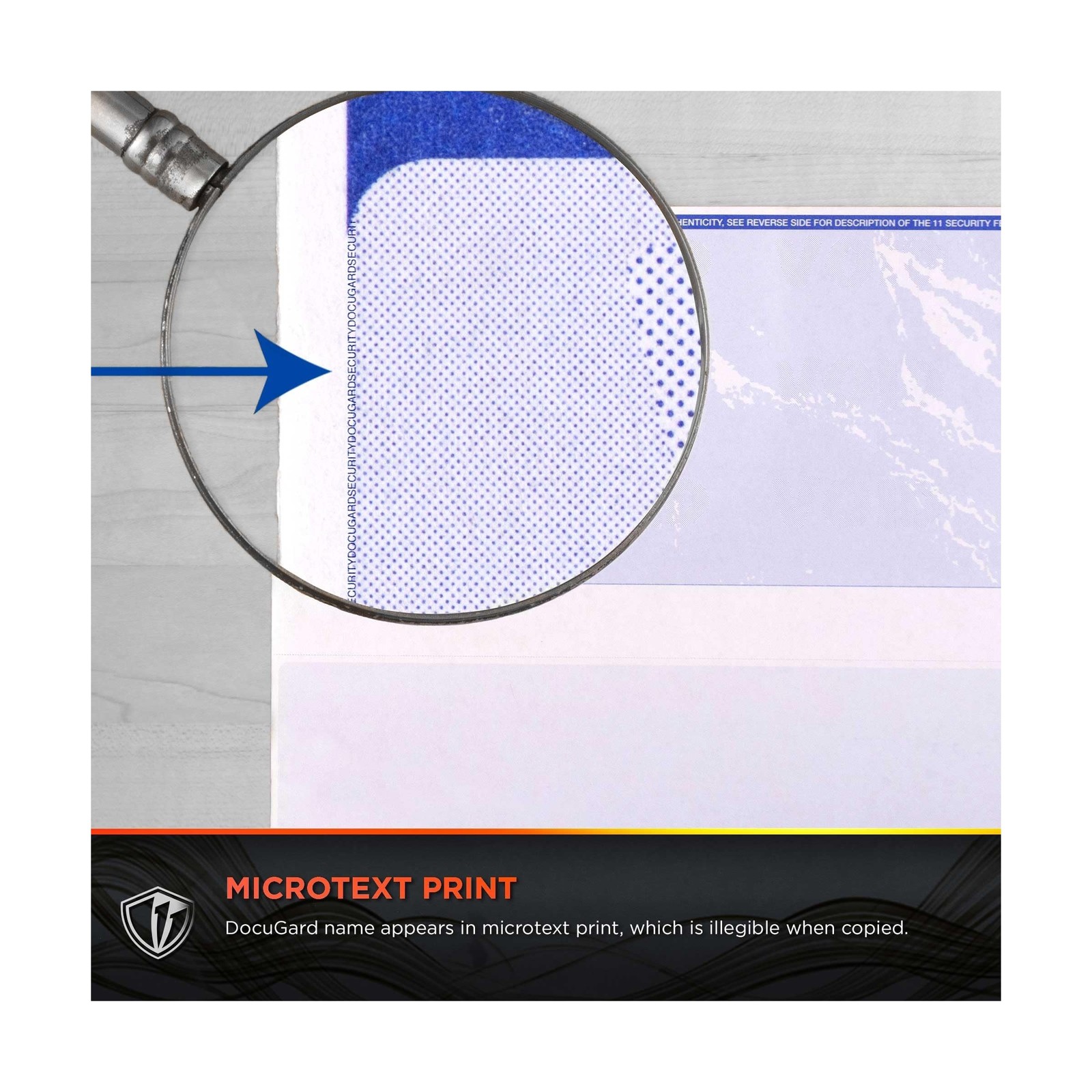 DocuGard Standard Blue Marble Top Check, 24 lb, 8.5 x 11 Inches, 2500 Sheets …