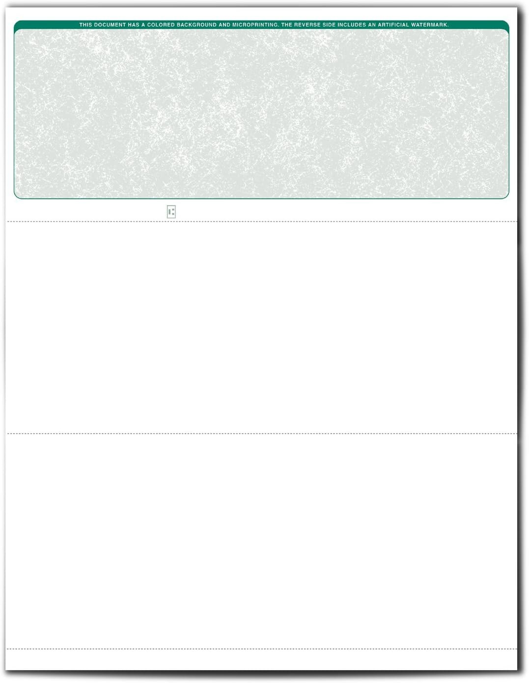 Secure Checks – 250 Blank Business Voucher Checks – Green Classic – 250 Sheets F