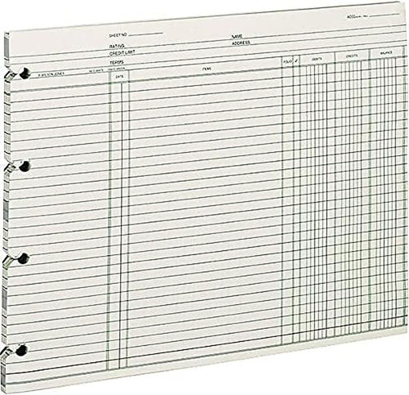 Ledger Paper, Balance Ledger, 9-1/4″ X 11-7/8″, Green, 100 Sheets (GN2D)