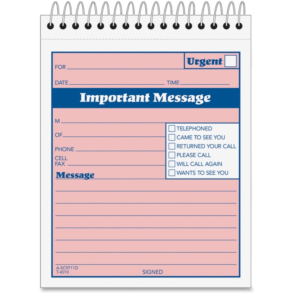 Adams Phone Message Booklet, 3 Pack