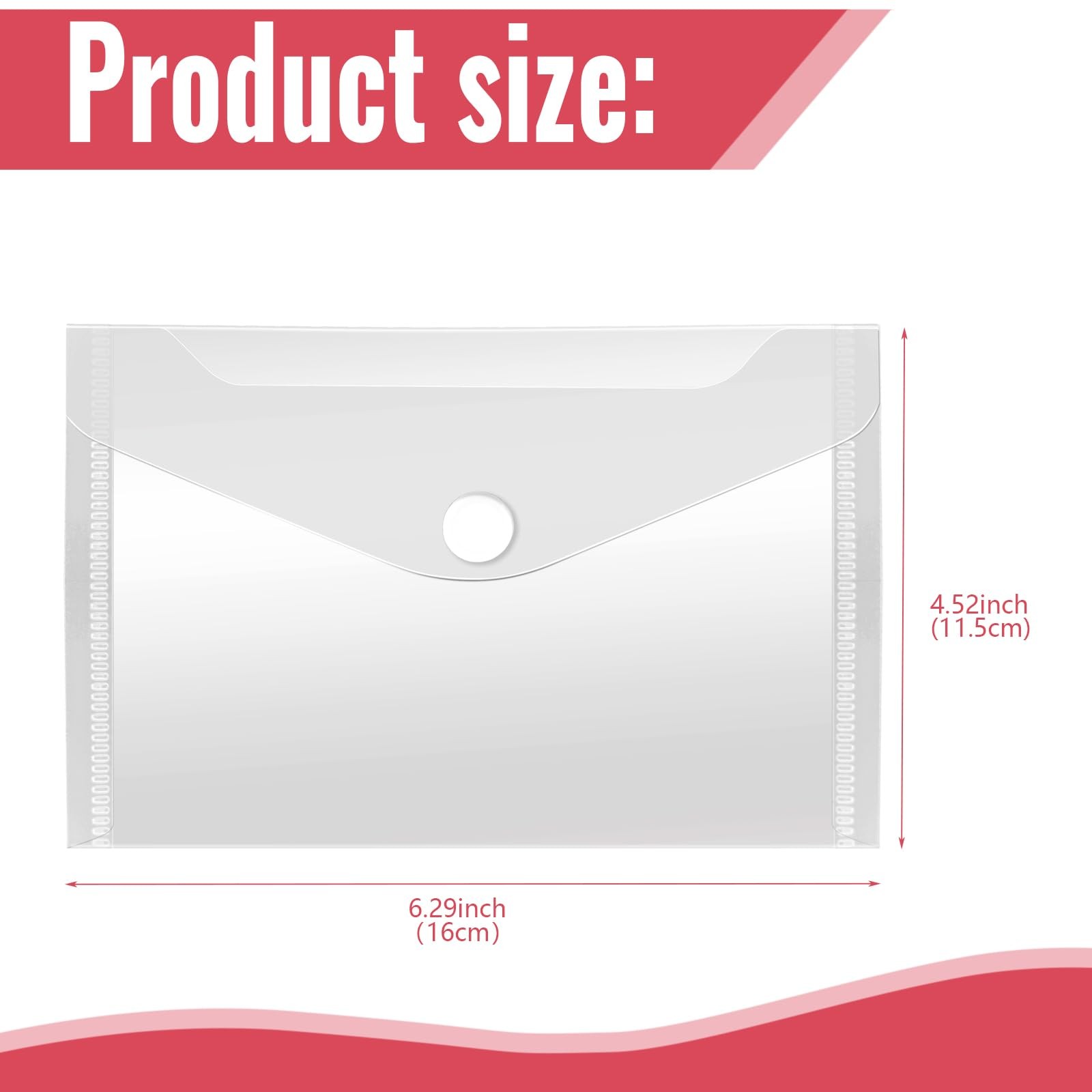 Vmiapxo 40 Pack Stamp and Die Storage Pockets, Reusable Small 4″ x 6″, Clear