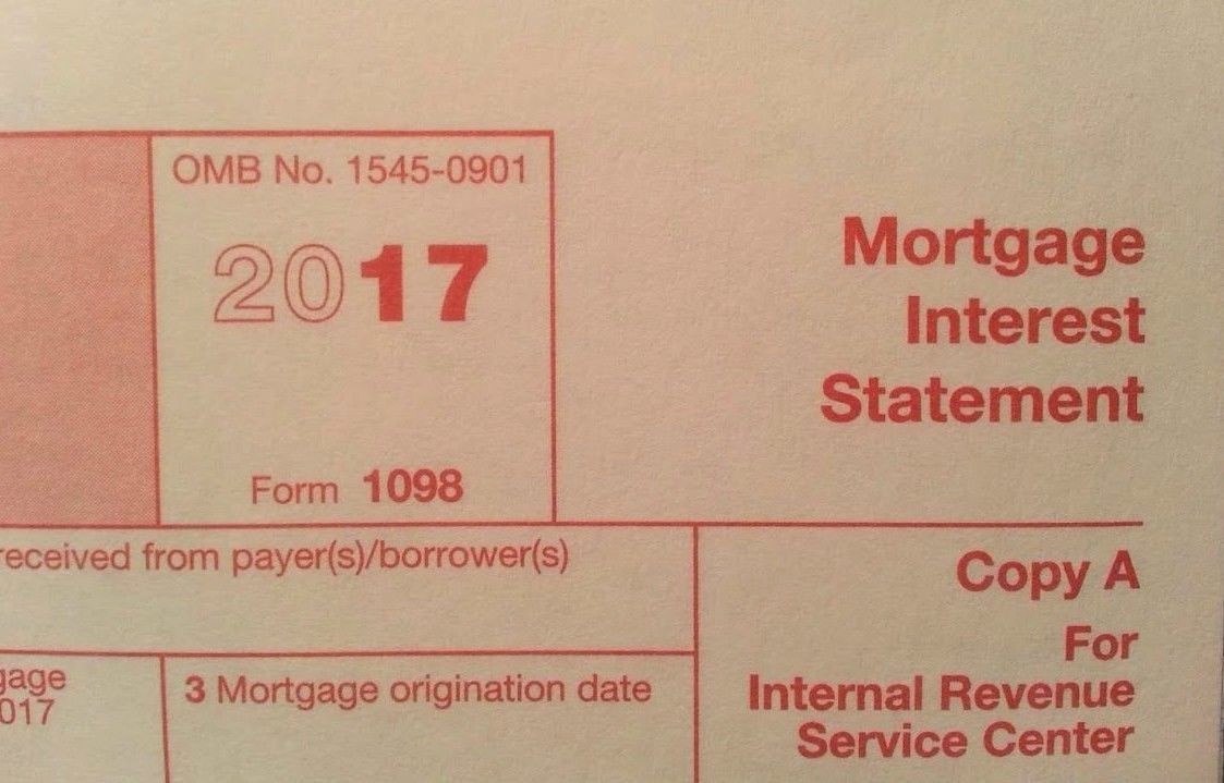 2017: 5 SHEETS 1098 IRS Mortgage Interest Statement & 2=1096 Transmittal Forms