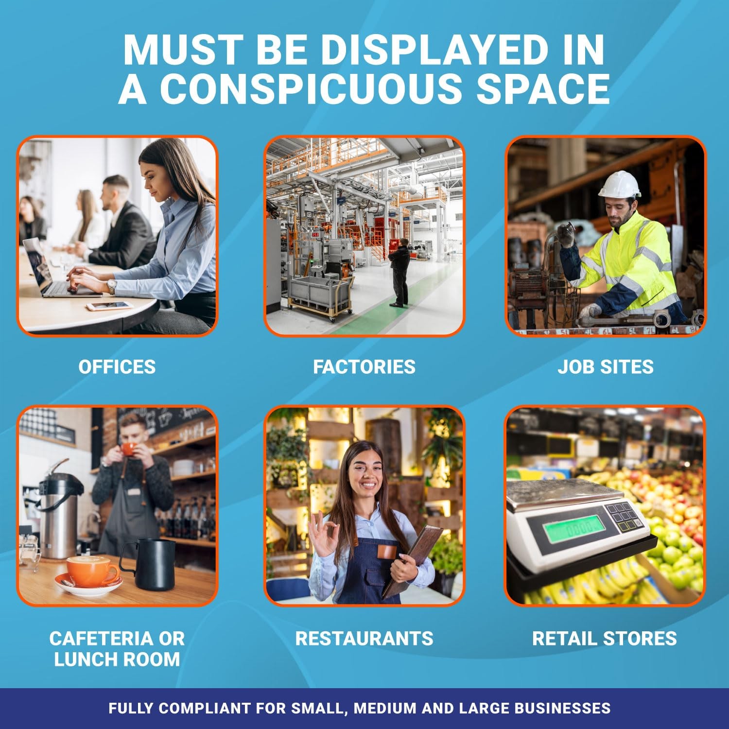 2025 Kansas State and Federal Labor Law Poster – OSHA Workplace Compliant – M…