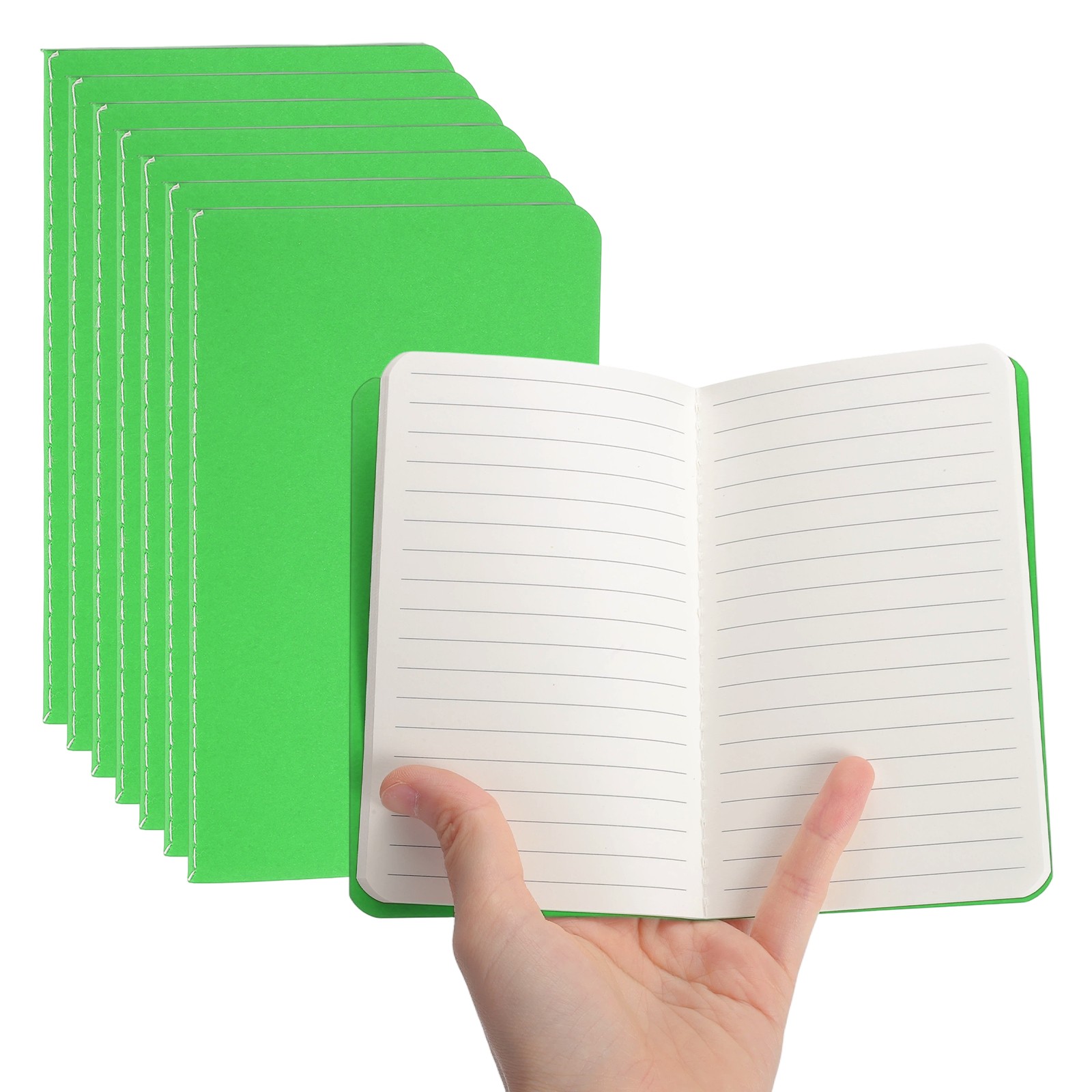 5 Pack A6 Notebook, A6 Journal Mini Notebook Pocket Kraft,Green