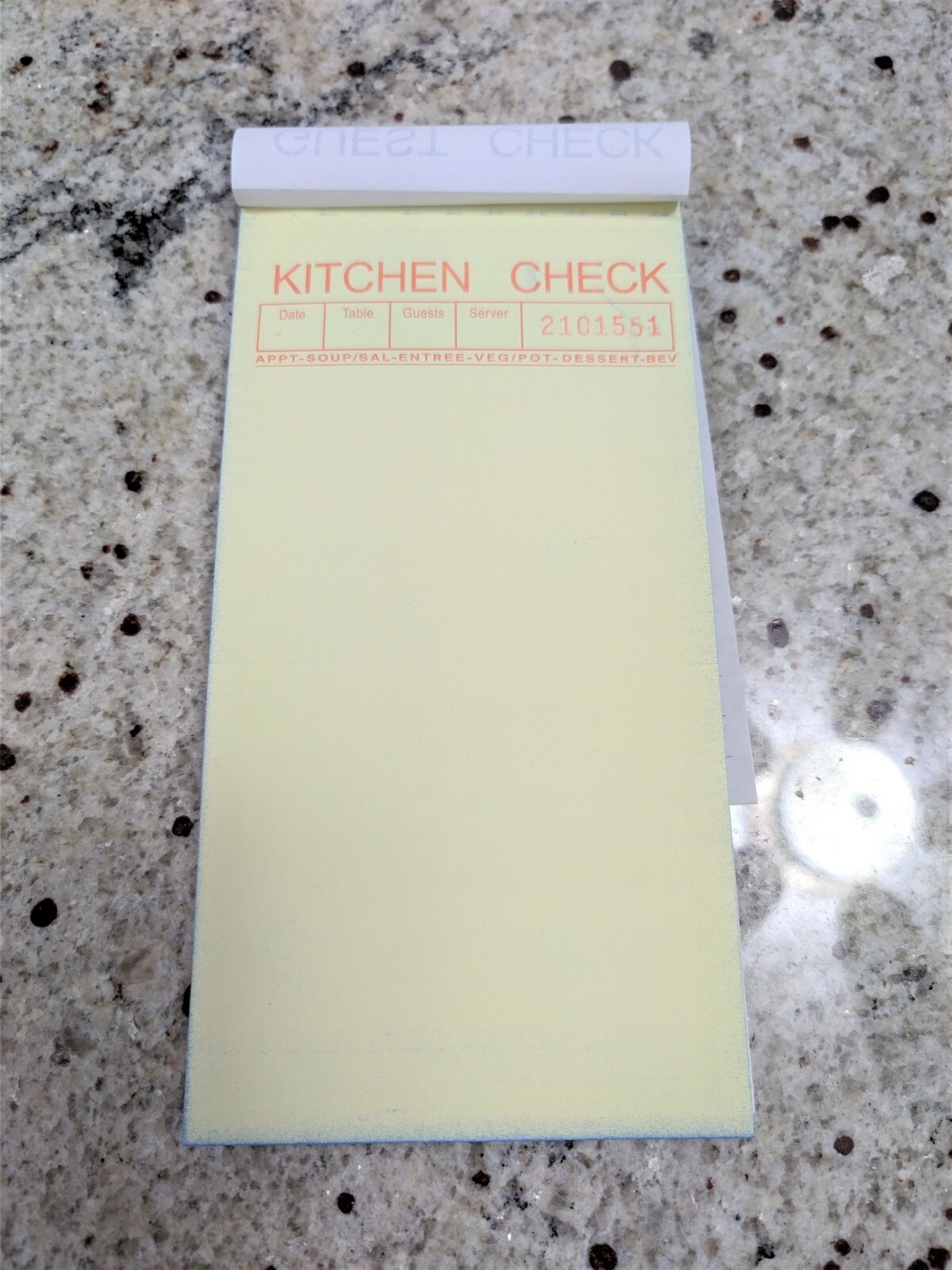 Guest Check Receipt Books 2-Part 50 set per book-50 Books- 2500 sets-Ship free