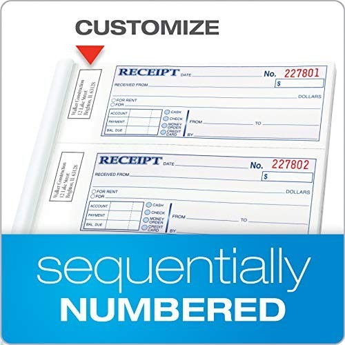 Carbonless Money & Rent Receipt Books – 3-Part, 100 Sets, Wraparound Cover, 5 Pa