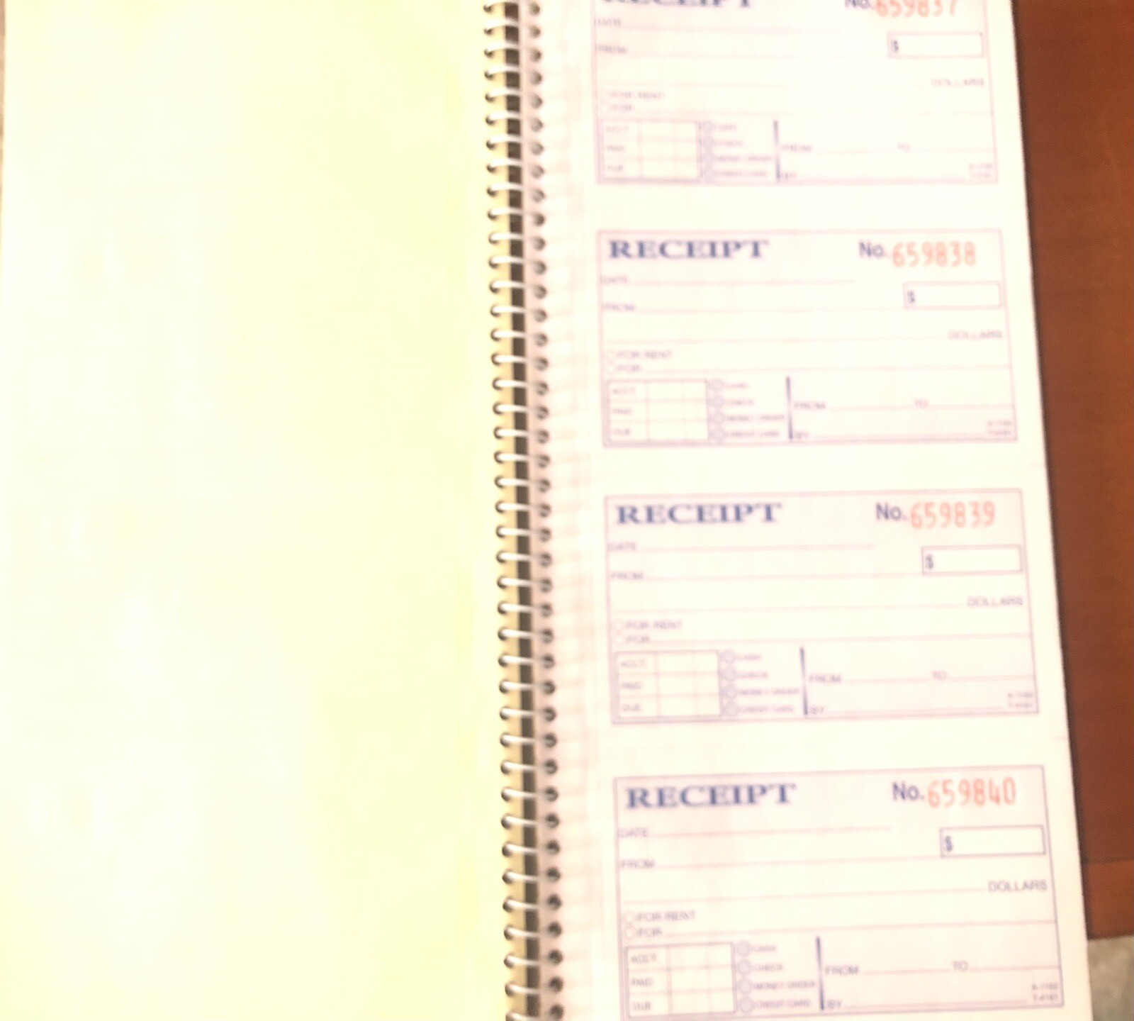 Tops Money Rent Receipt Book, 2 Part Carbonless, 7 5/8″ x 11″ Spiral 200 Sets