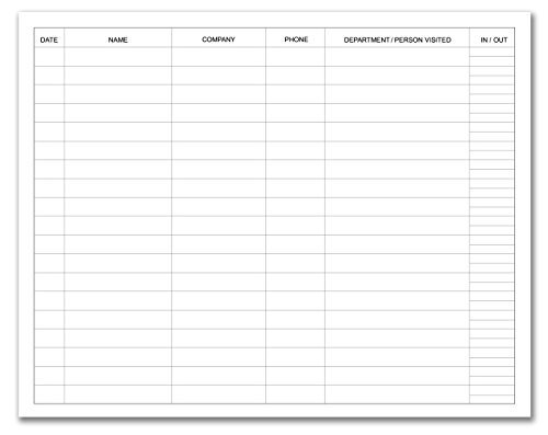 Visitor Log Book/Visitor Register/Visitor Sign-in Book – 120 Pages 8 7/8″ x 7…
