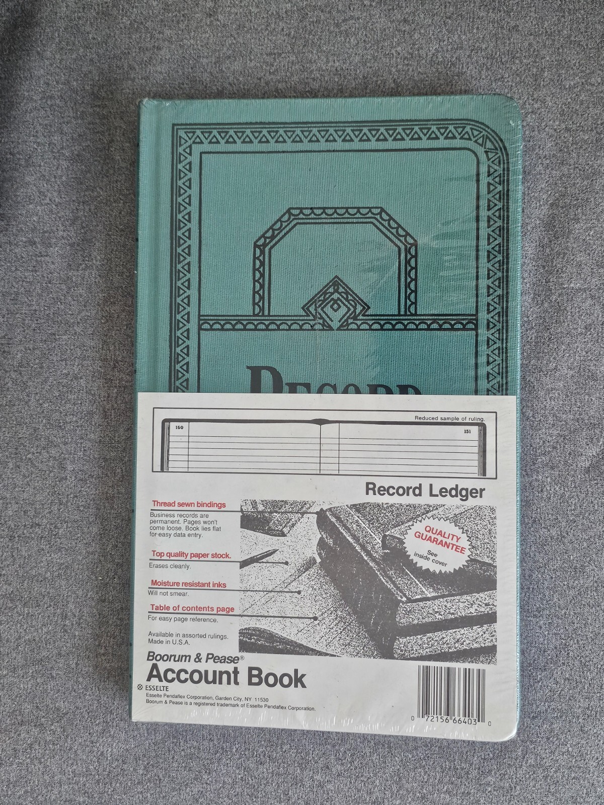 Boorum & Pease 66 Series Account Books, Record Ruling, 300 PG, 12-1/8ʺ x 7-5/8
