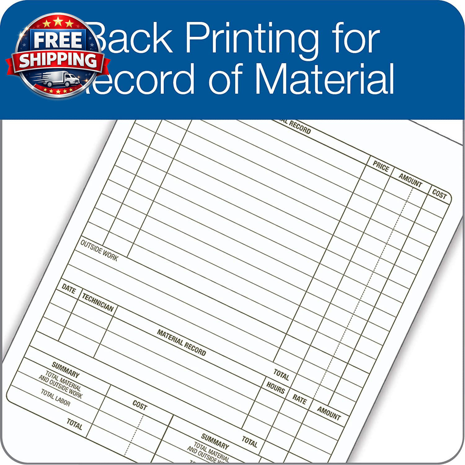 Job Work Order Book, 3-Part Carbonless, White/Canary/White, 5-9/16 X 8-7/16 Inc
