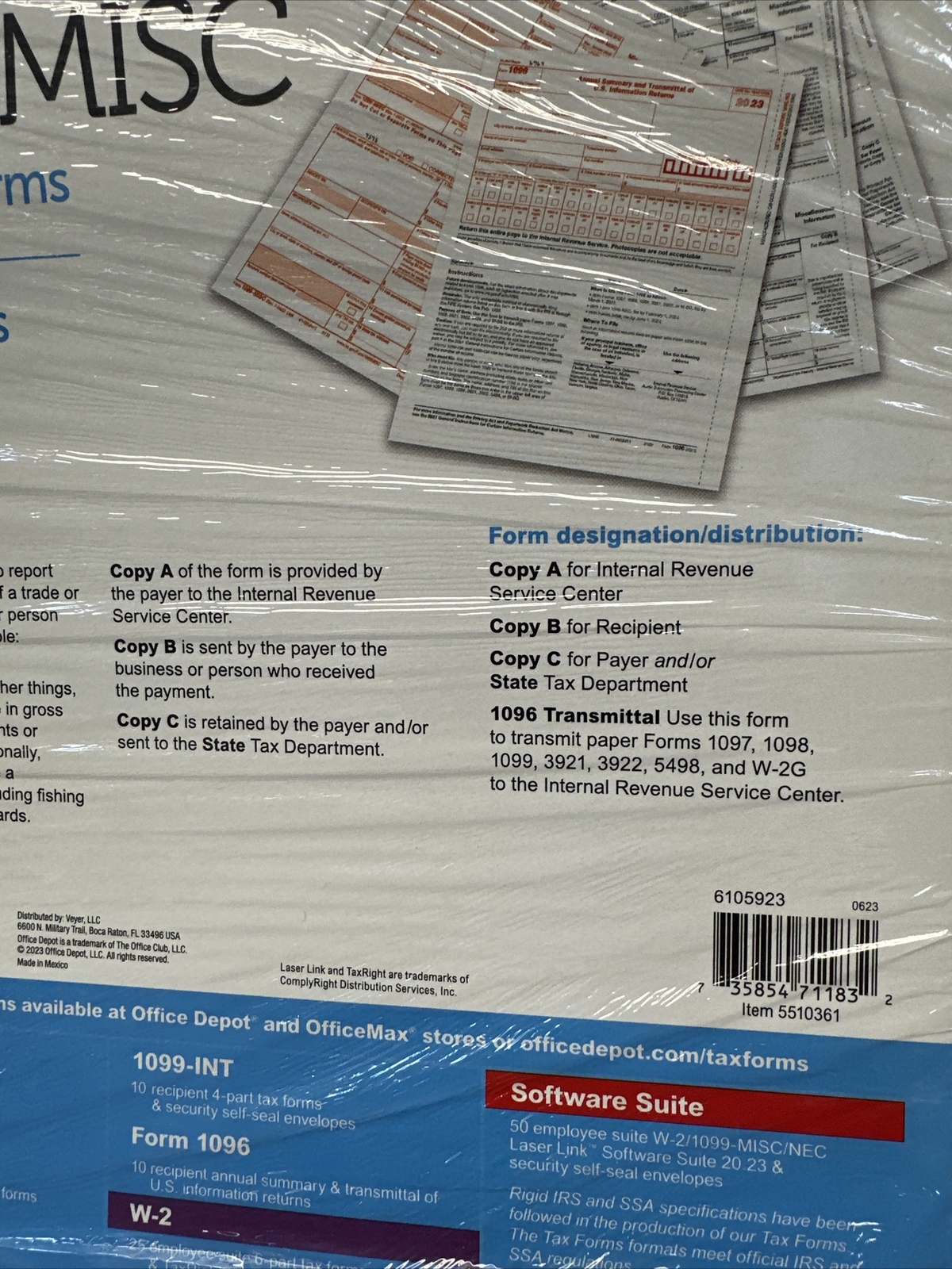 1099 Misc Forms 2023, 4 Part Tax Forms, 50 Laser Forms Office Depot New sealed