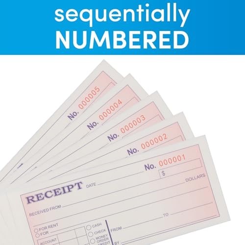 42 Pack Carbonless Receipt Books 2-Part 50 Sets Each for Small Business