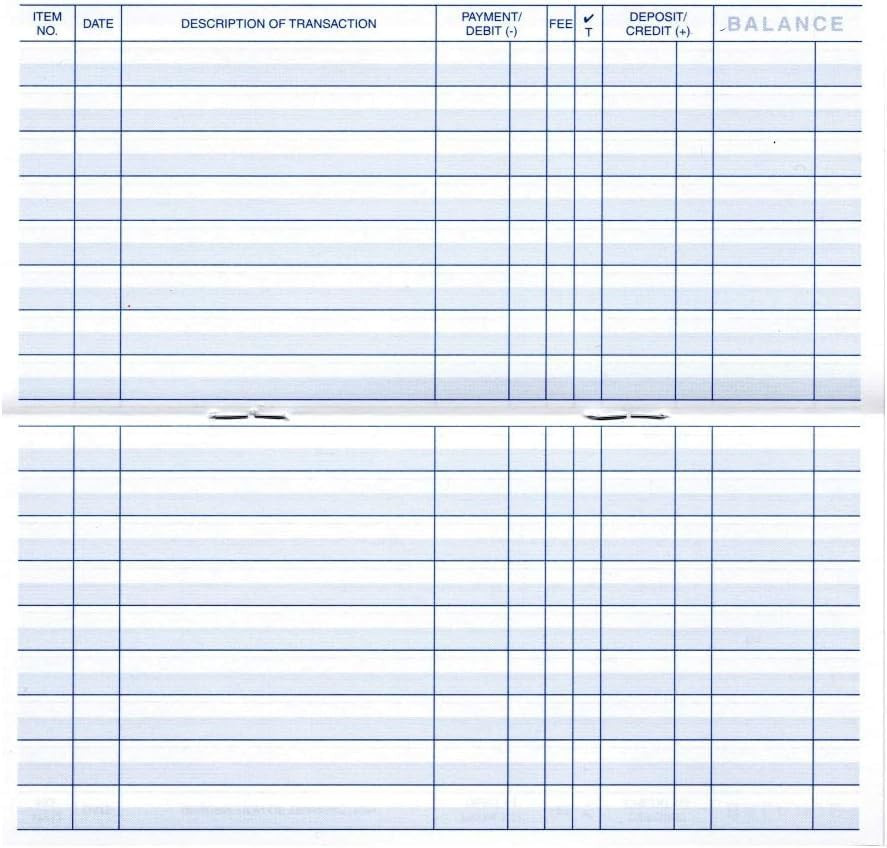 12 Check Registers, 2024-2025-2026, for Personal Checkbook Ledger Transaction Re
