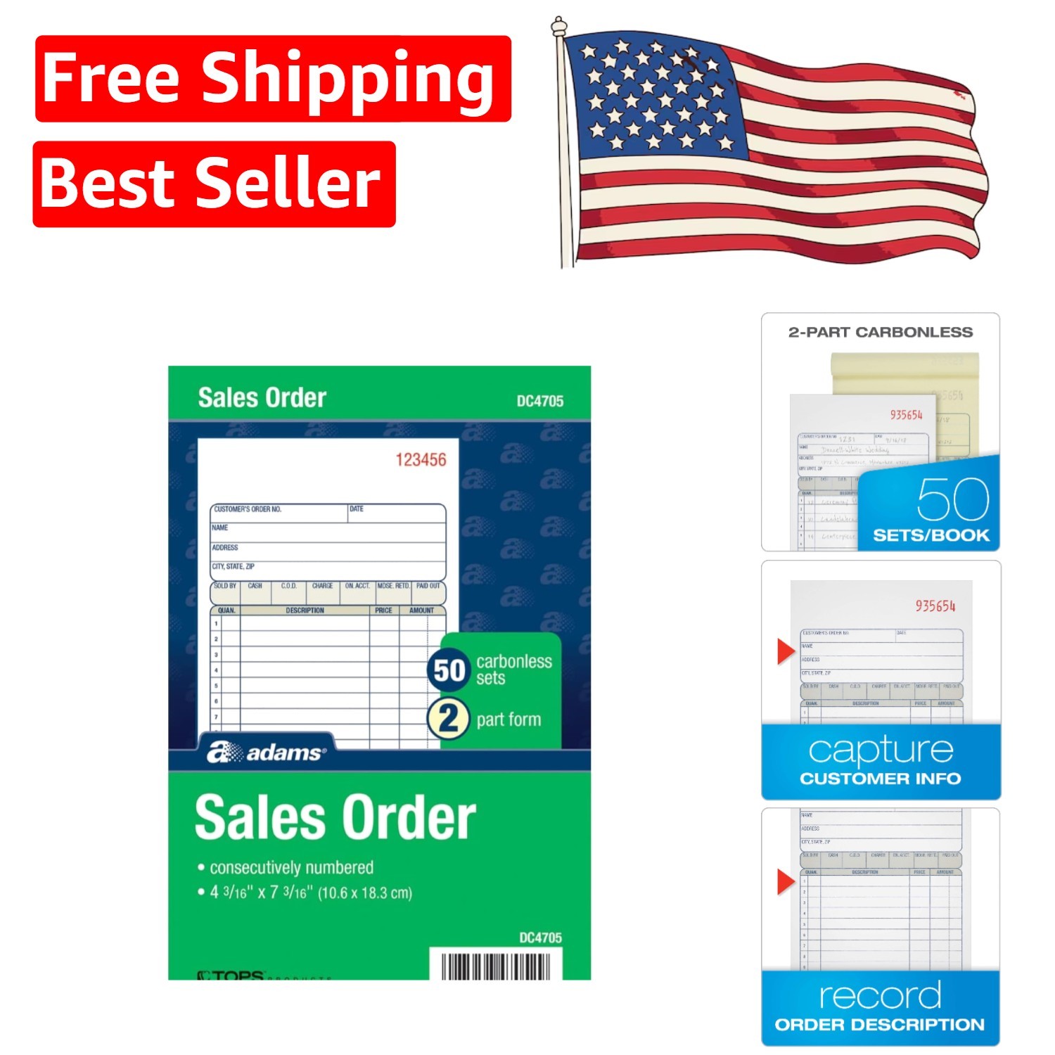 50-Set Carbonless Invoice Receipt Book – Professional Design with Customization