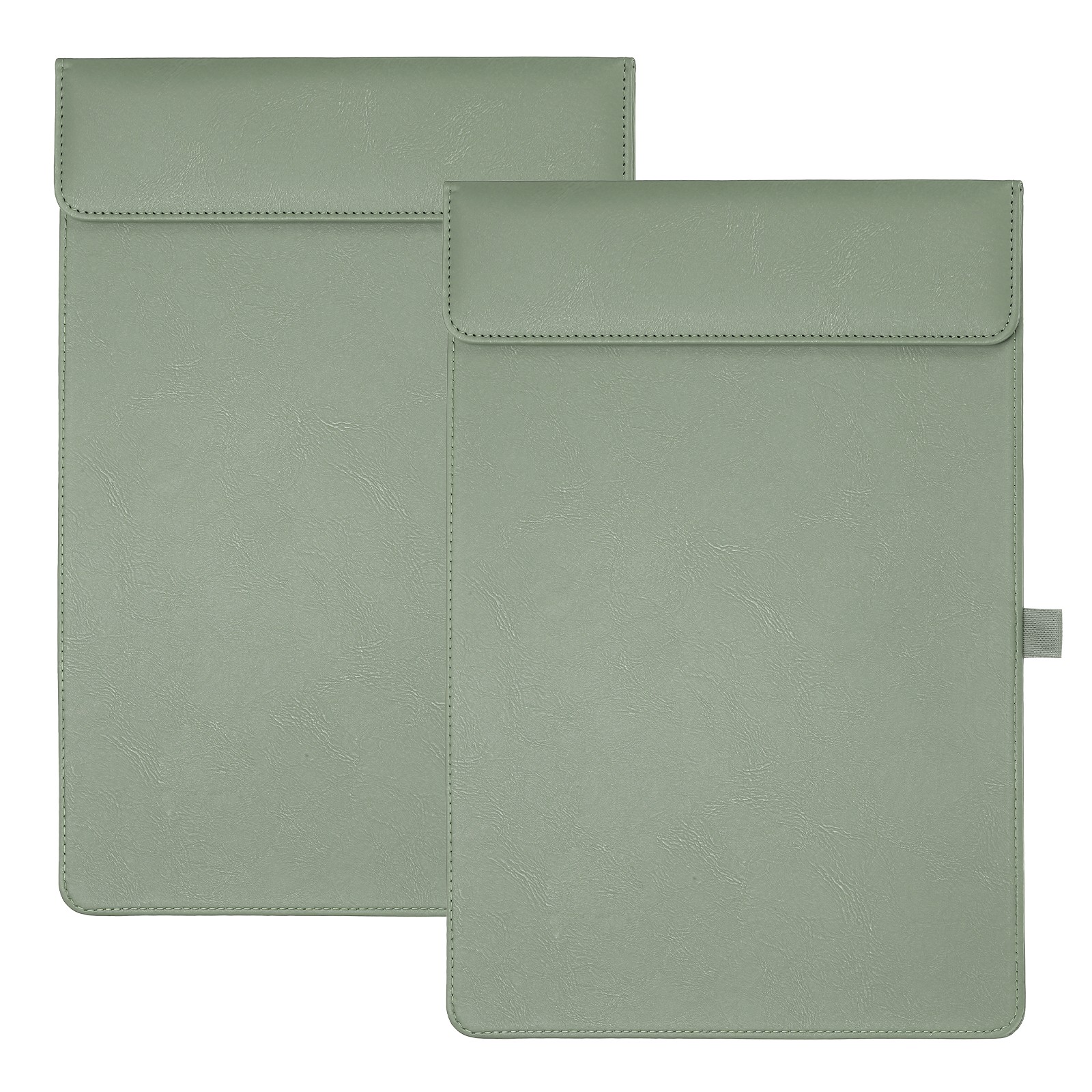 2 Pack Magnetic Leather Clipboard, 14″ x 9″ Clipboard with Pen Holder (Green)