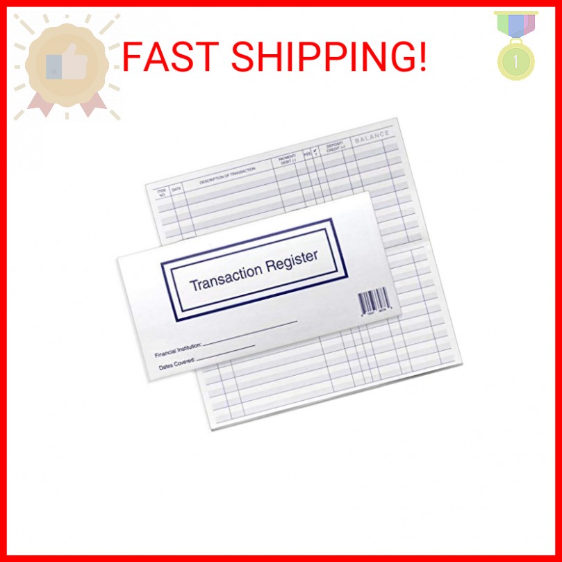 Checkbook Registers for Personal Checkbook, Transactions Ledgers, Pack of 10, 20