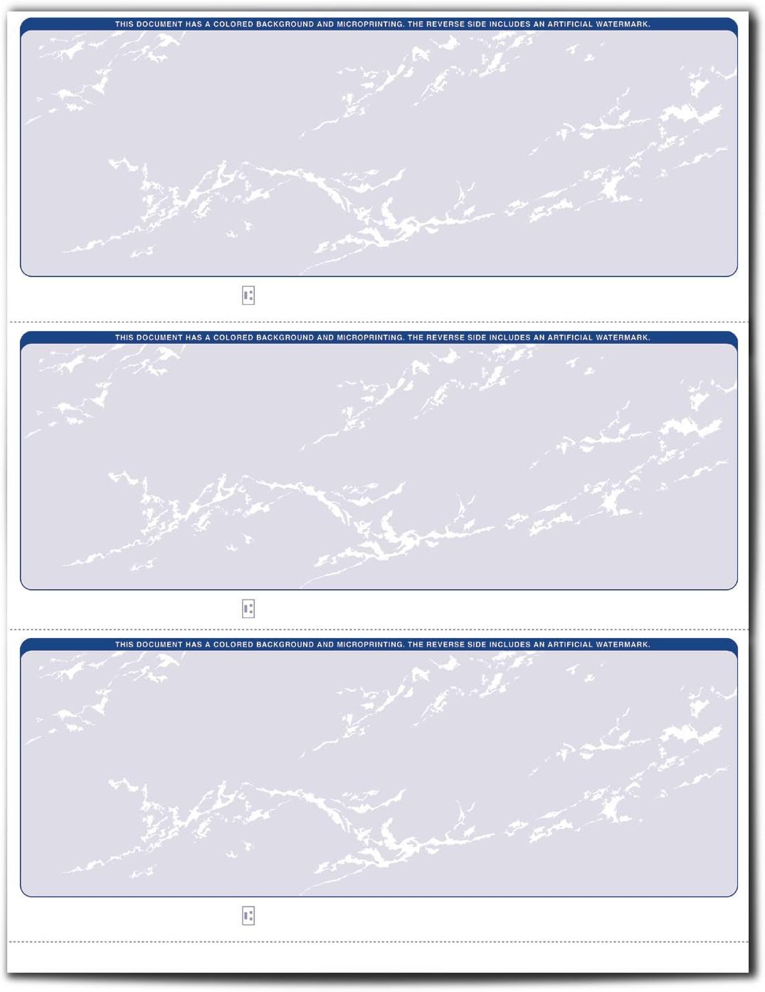 Secure Checks – 1500 Blank Business Checks – Blue Prestige – 500 Sheets Form #30