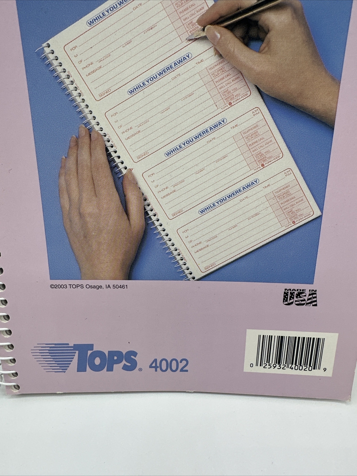 Message Book Phone Tops Carbonless Duplicate 2.75×5” 200