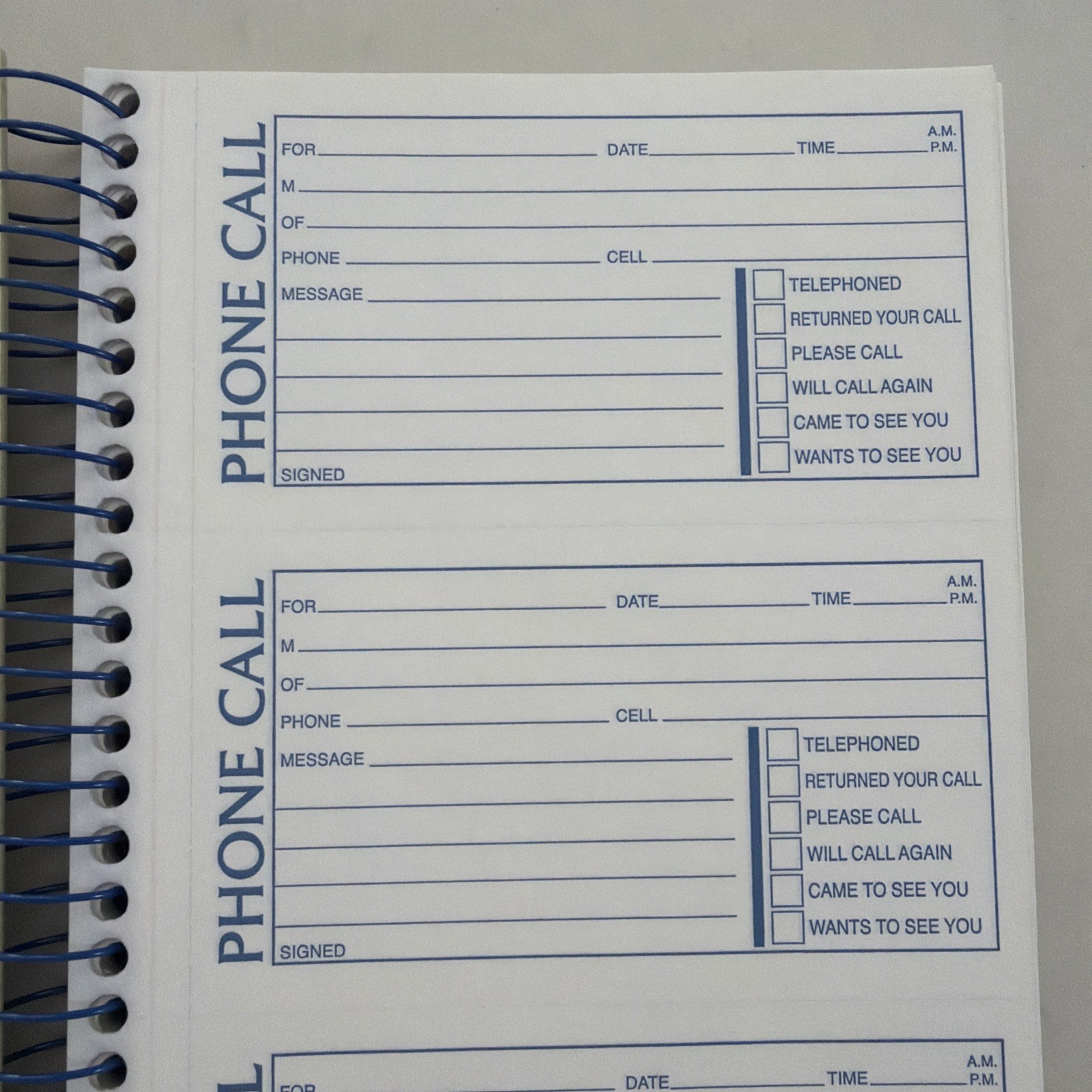 Adams Phone Message Book 2 Part Carbonless 2 Spiral Books 800 Sheets SC1154D